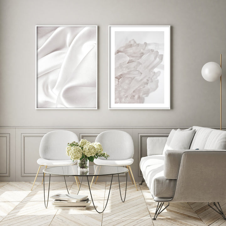 white silk poster print