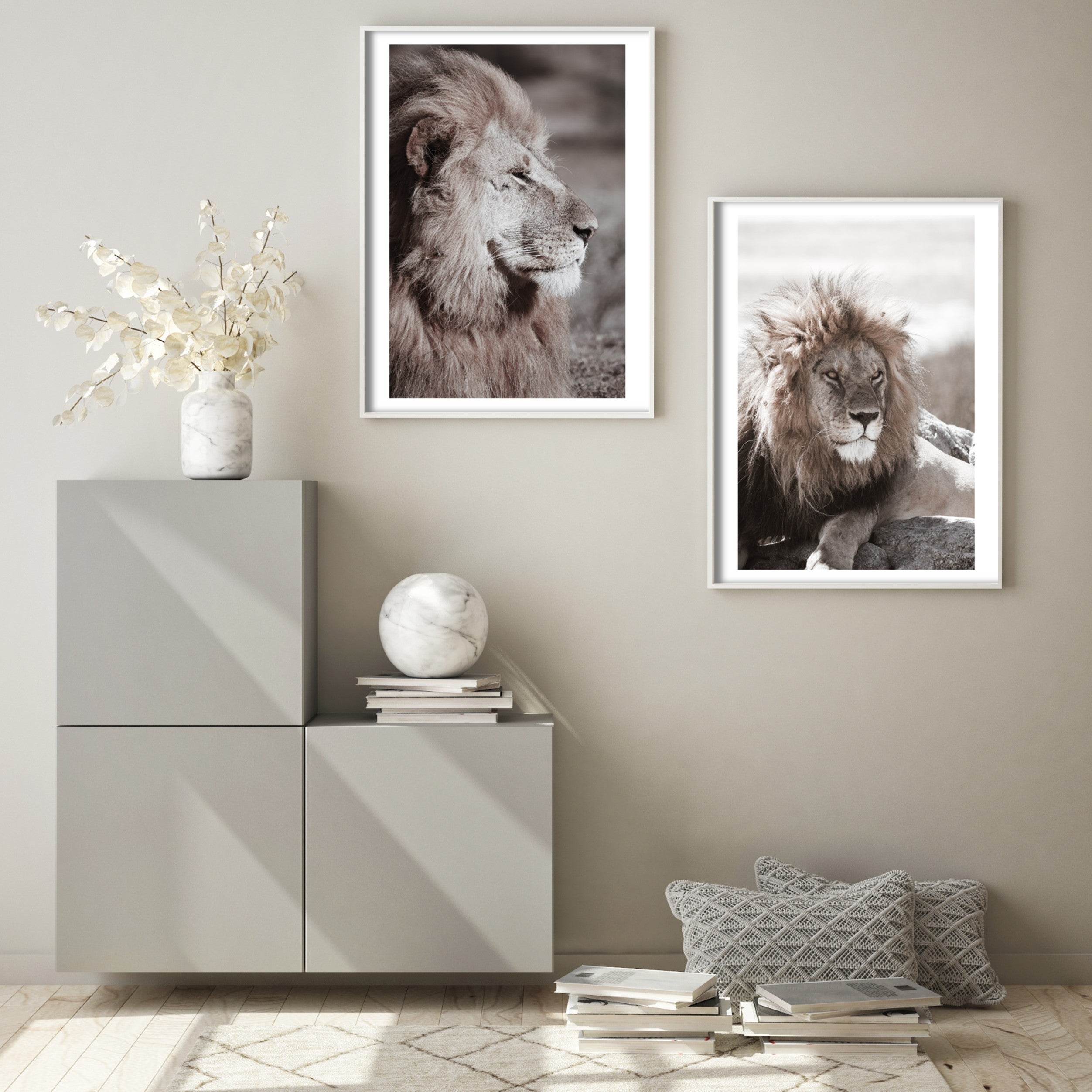 Print poster wall art lion portrait no 2