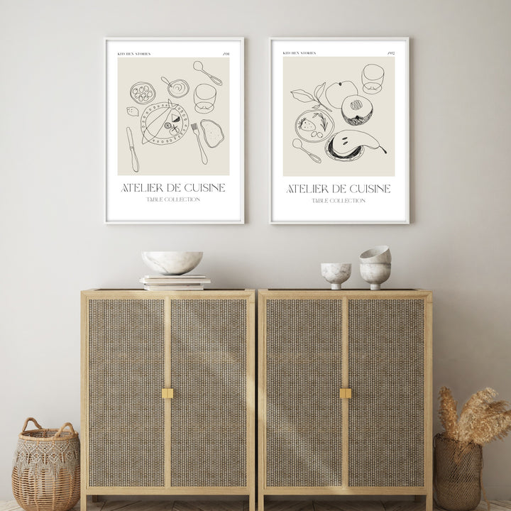 atelier de cuisine wall art prints