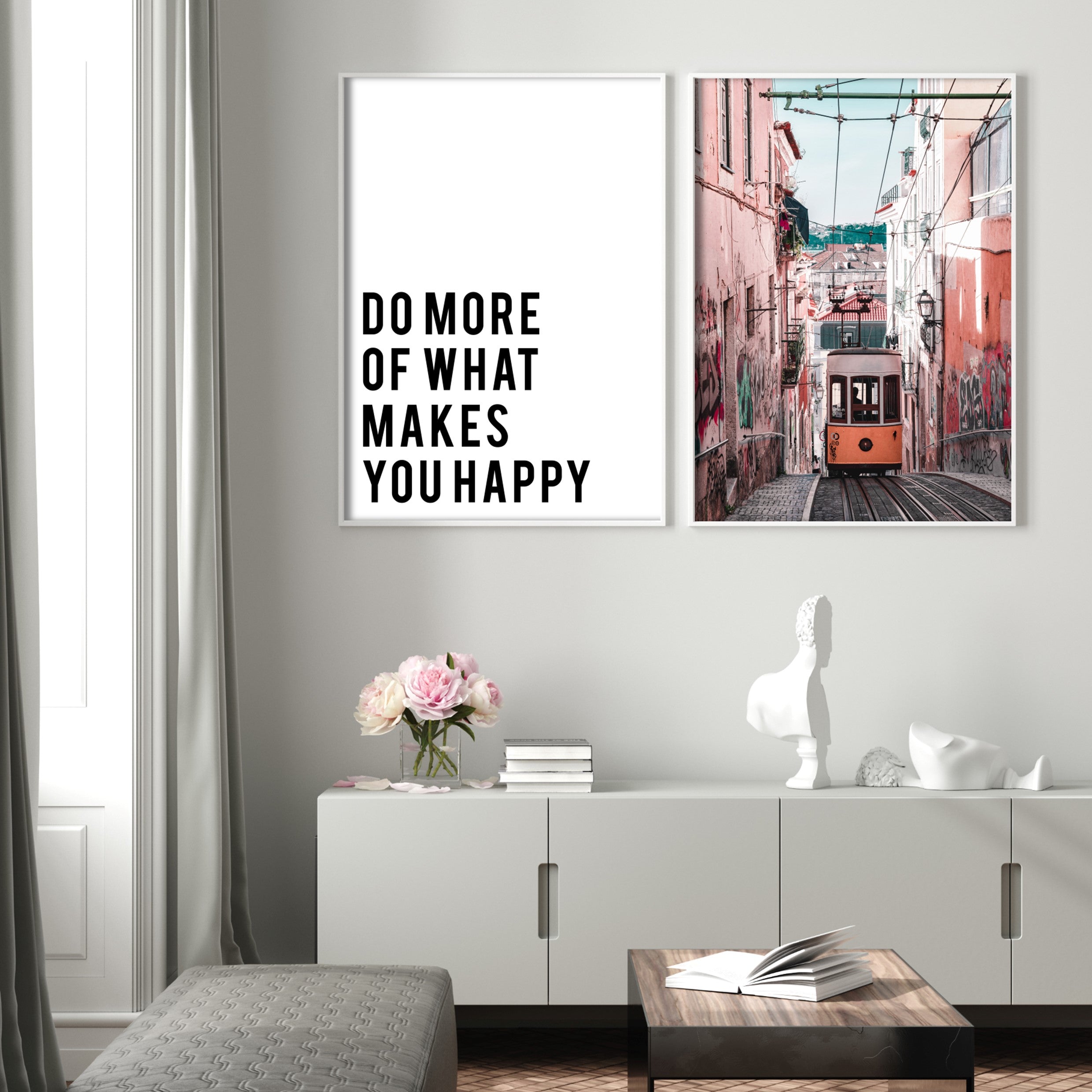 Print poster wall art lisbon tram