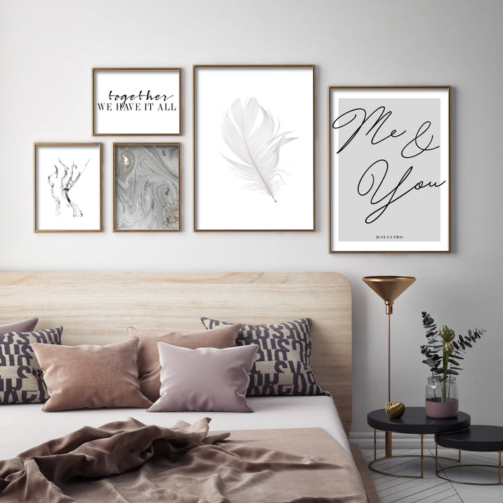 Grey Bedroom Gallery Wall Posters