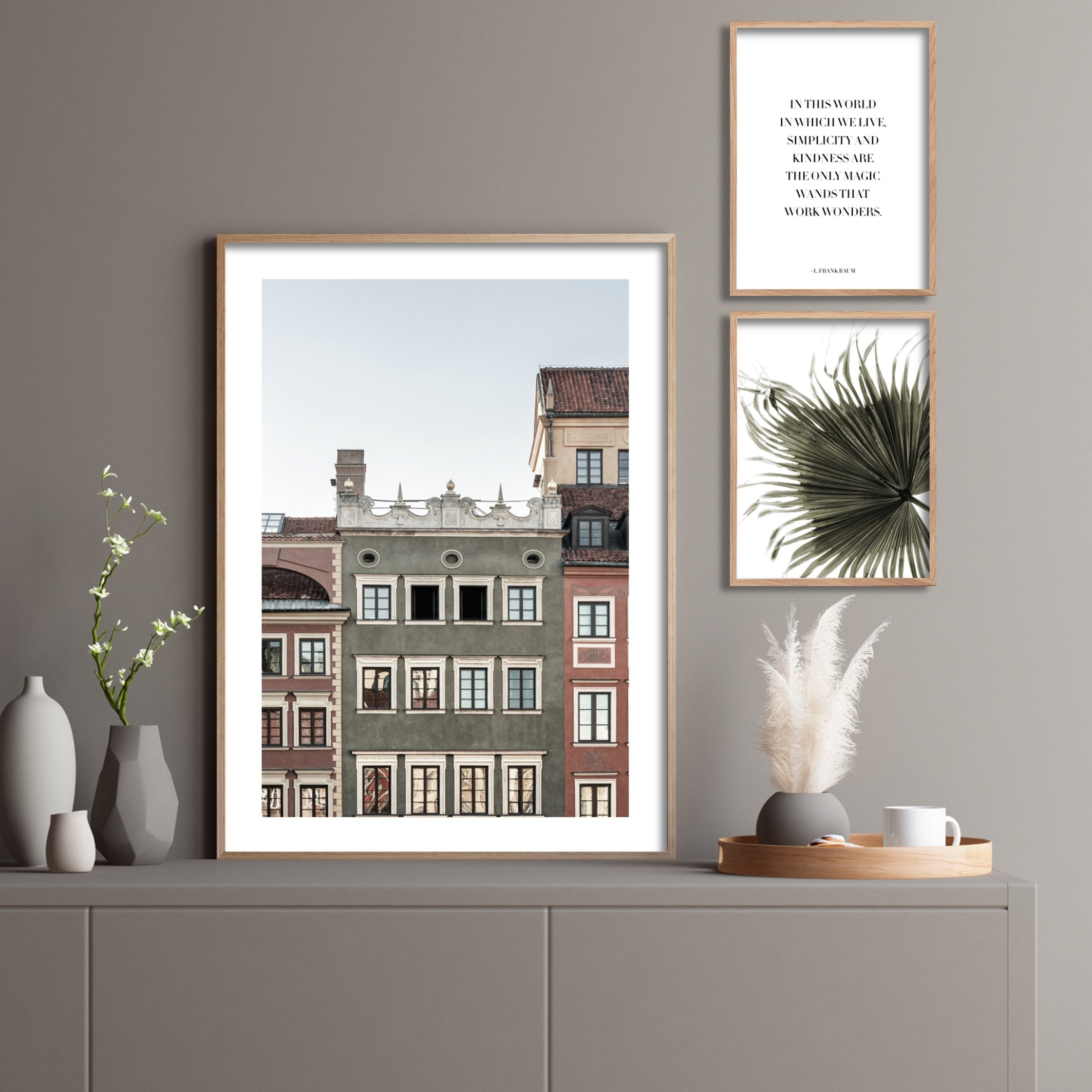 Print poster wall art warsaw buildings