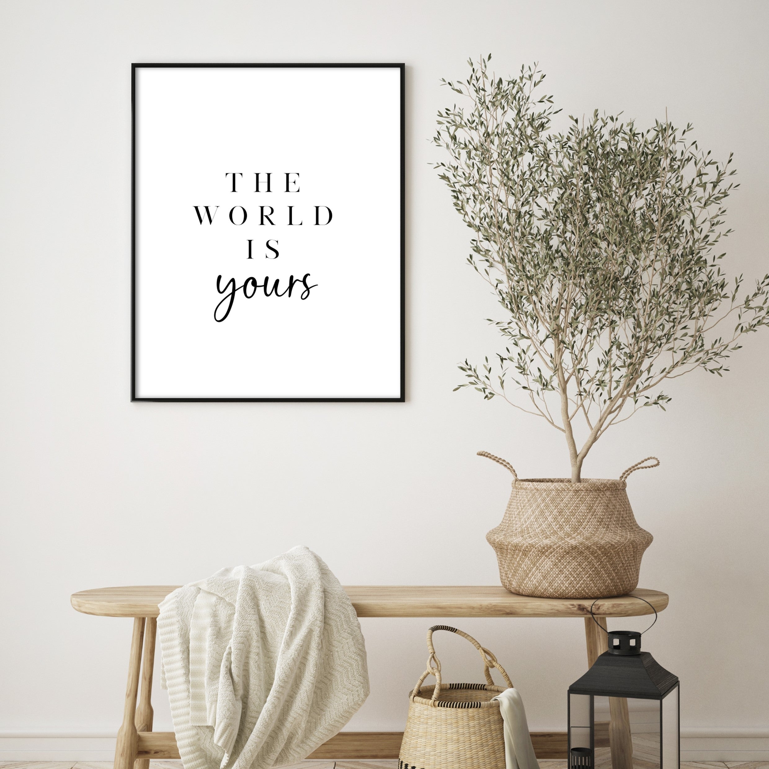 the world i s yours typography wall print