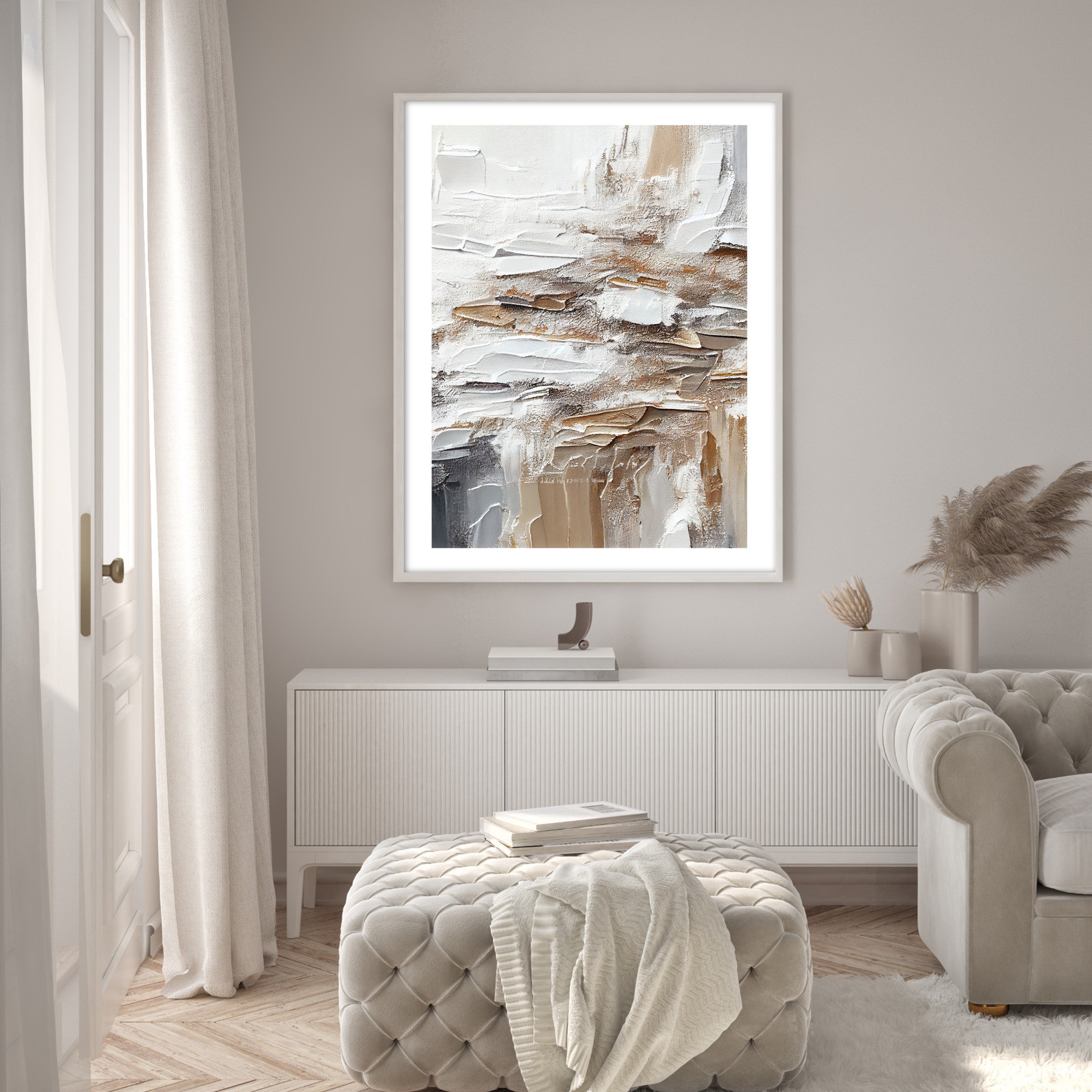 neutral grey oil paint poster