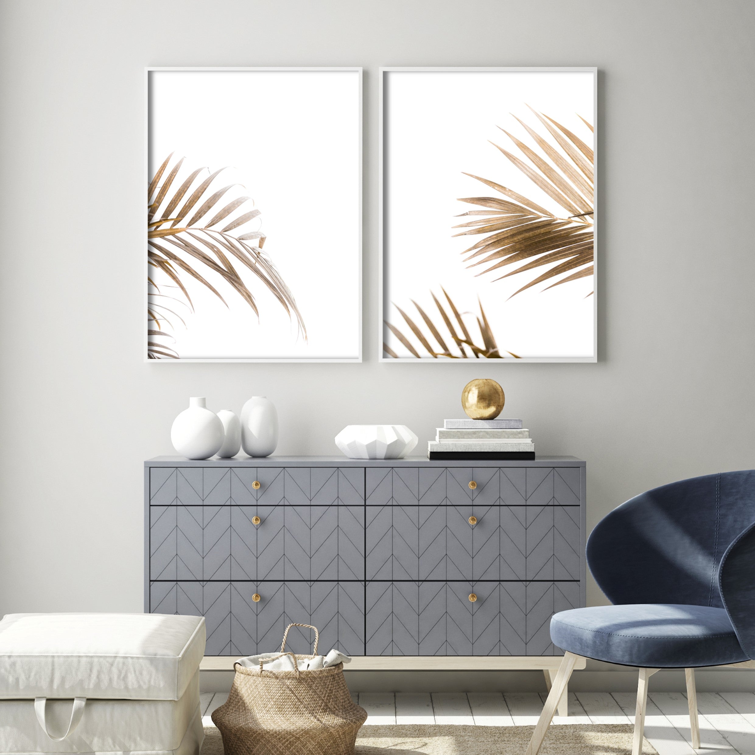 Print poster wall art brown palm no 2