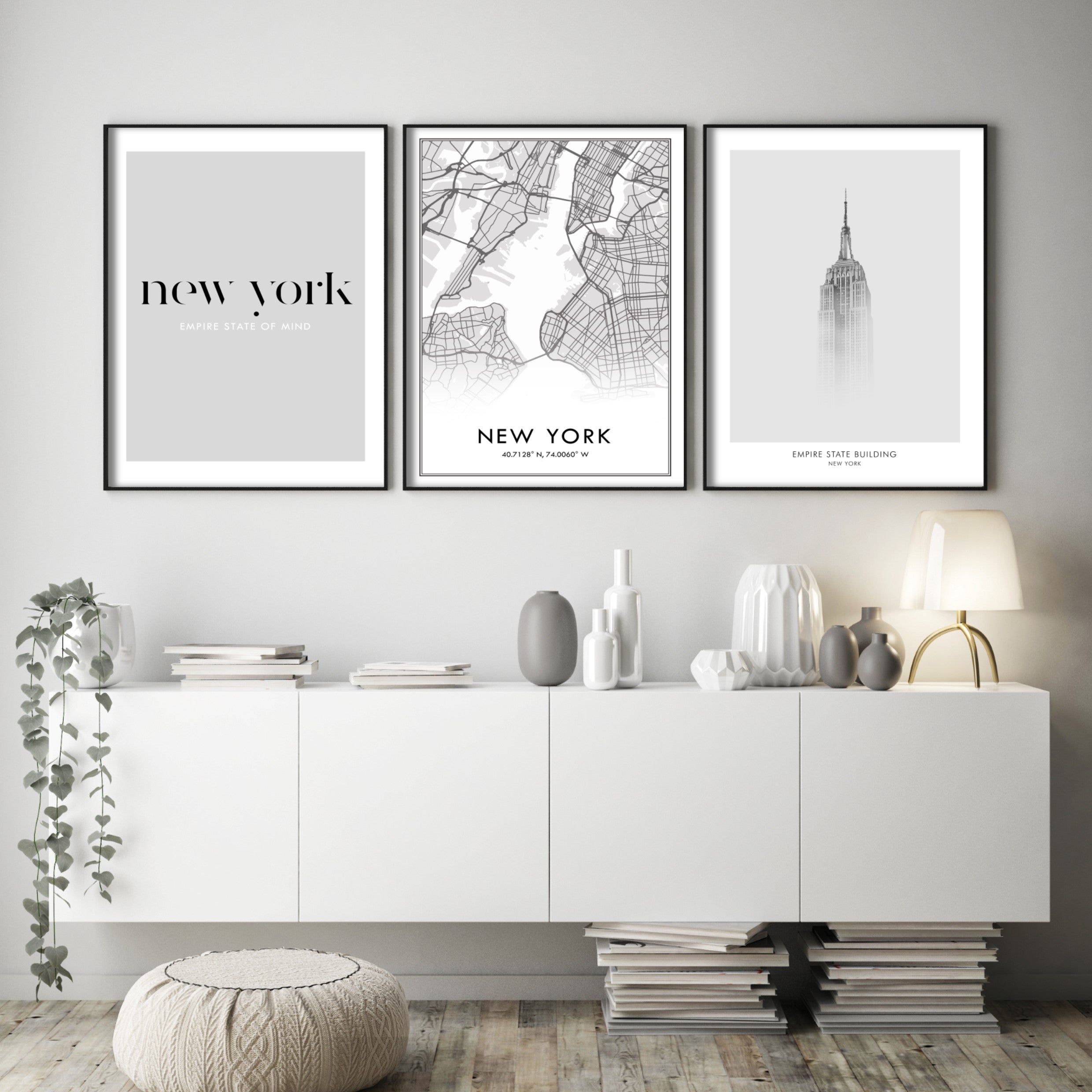 Print poster wall art new york map