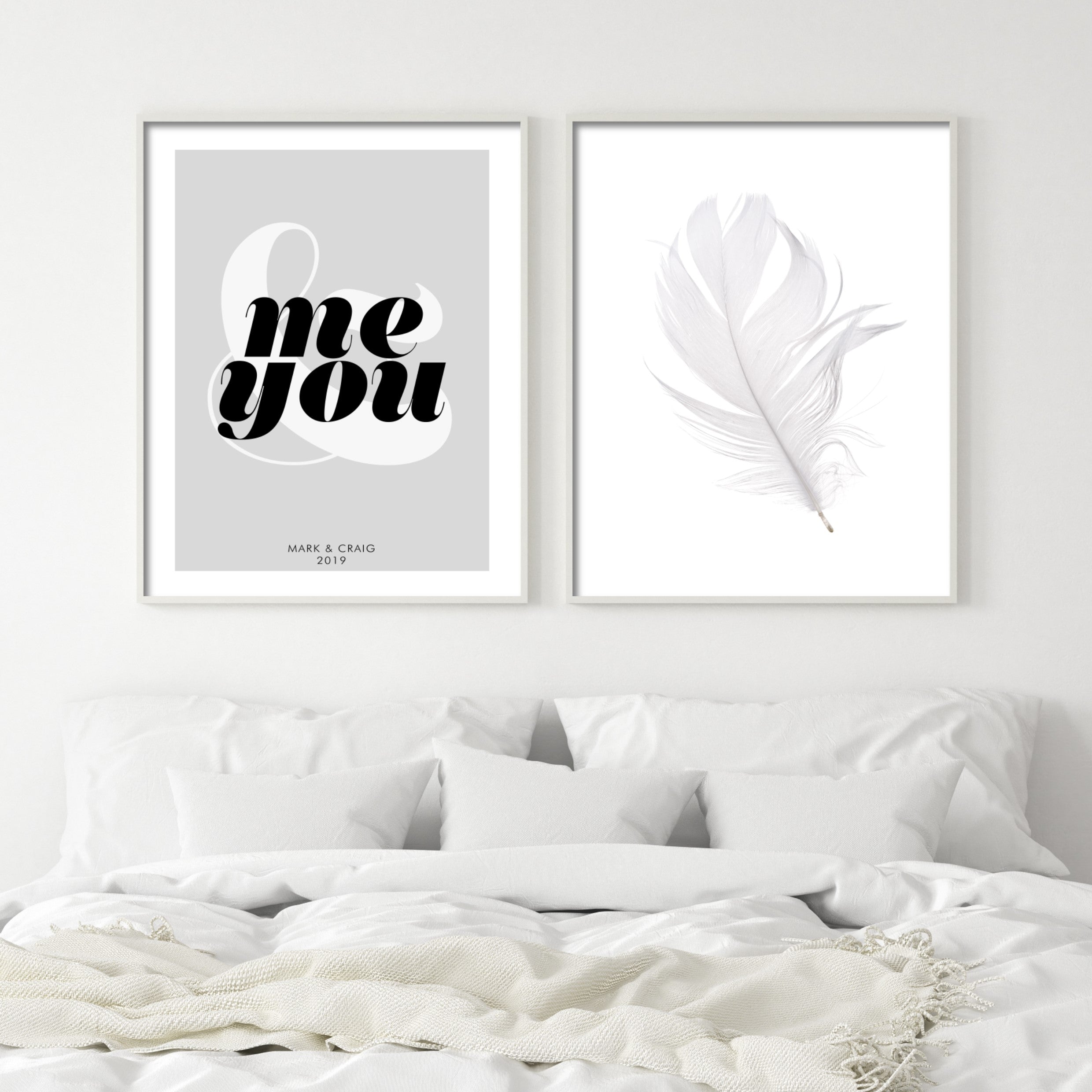 Print poster wall art personalised you me