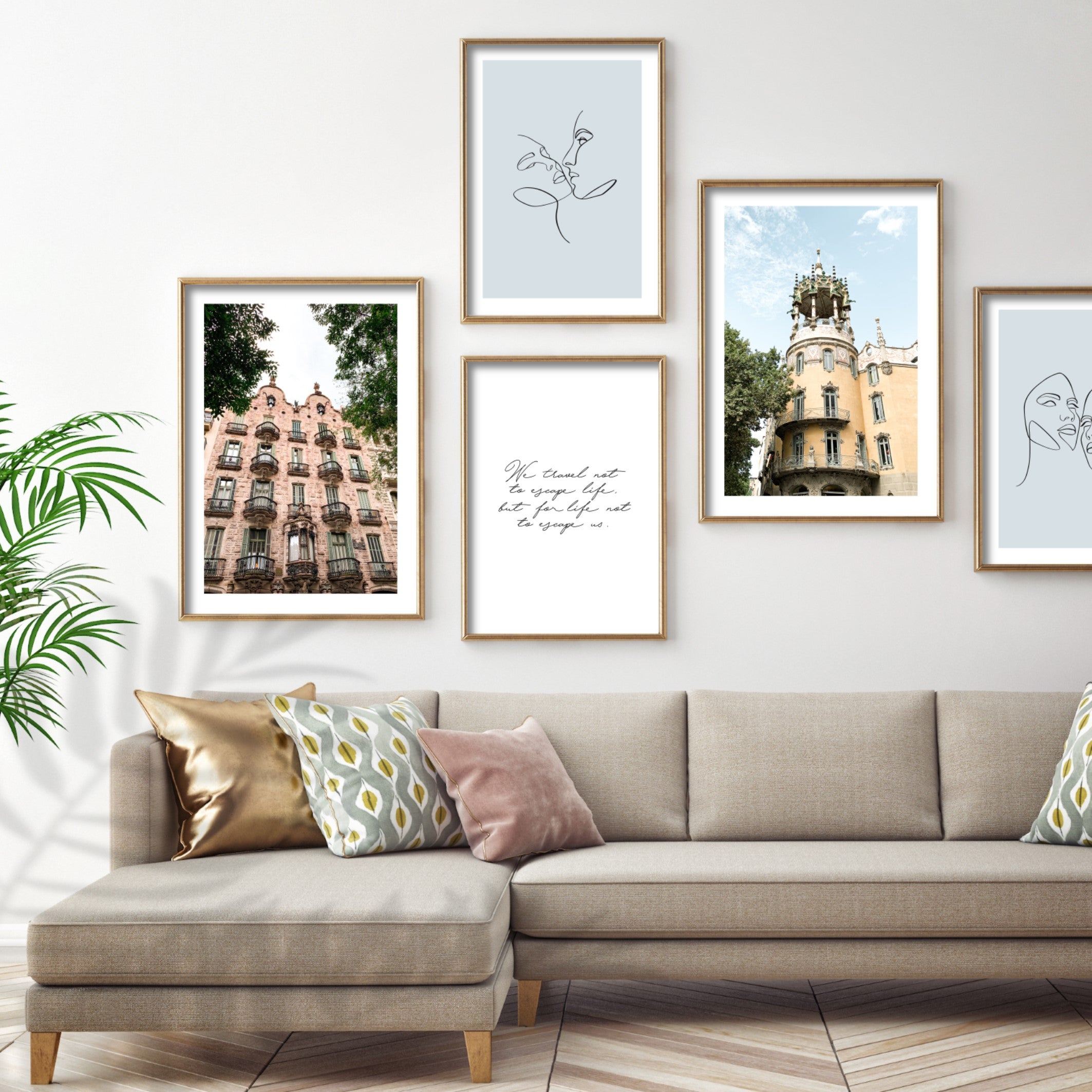 Print poster wall art barcelona balconies no 1