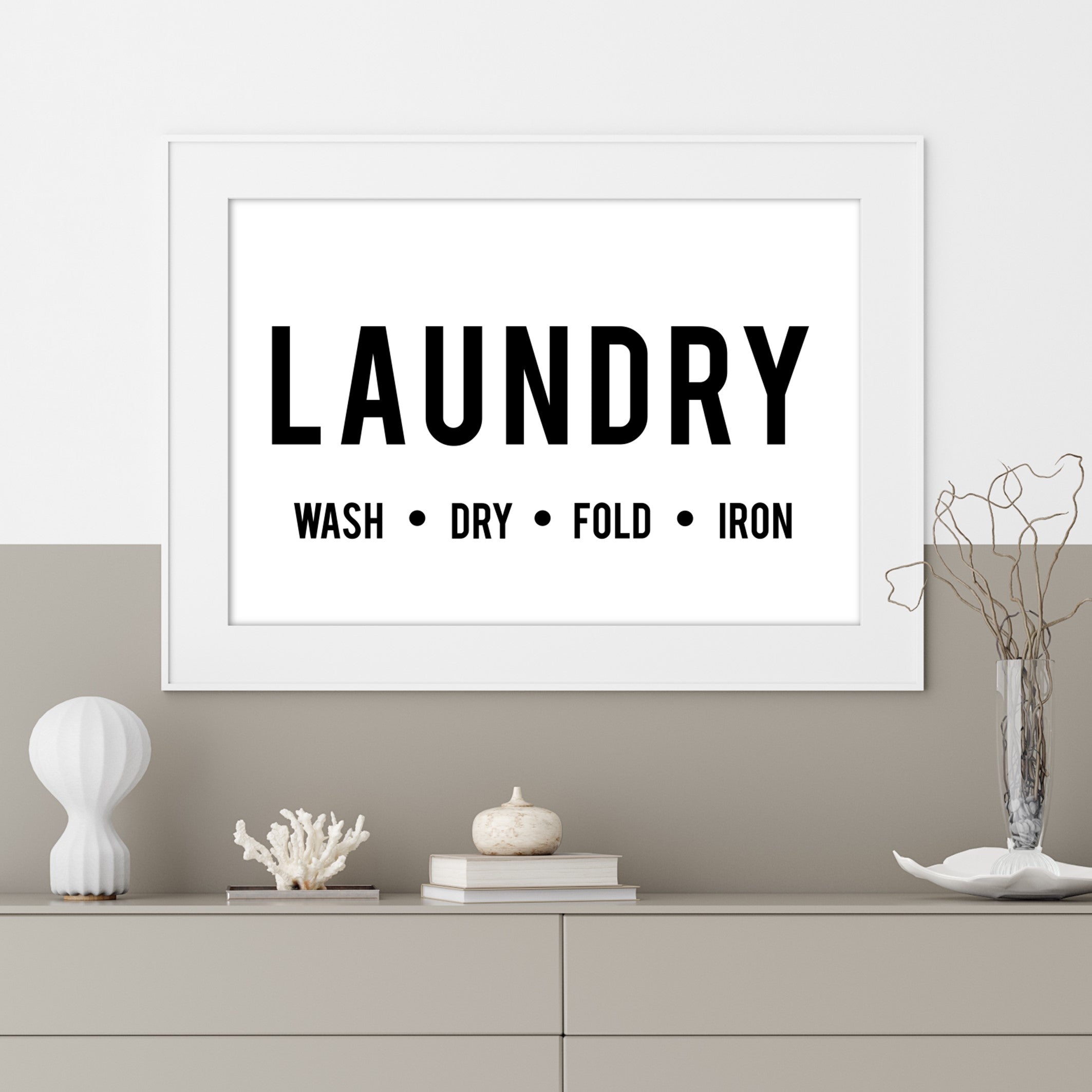 Print poster wall art laundry