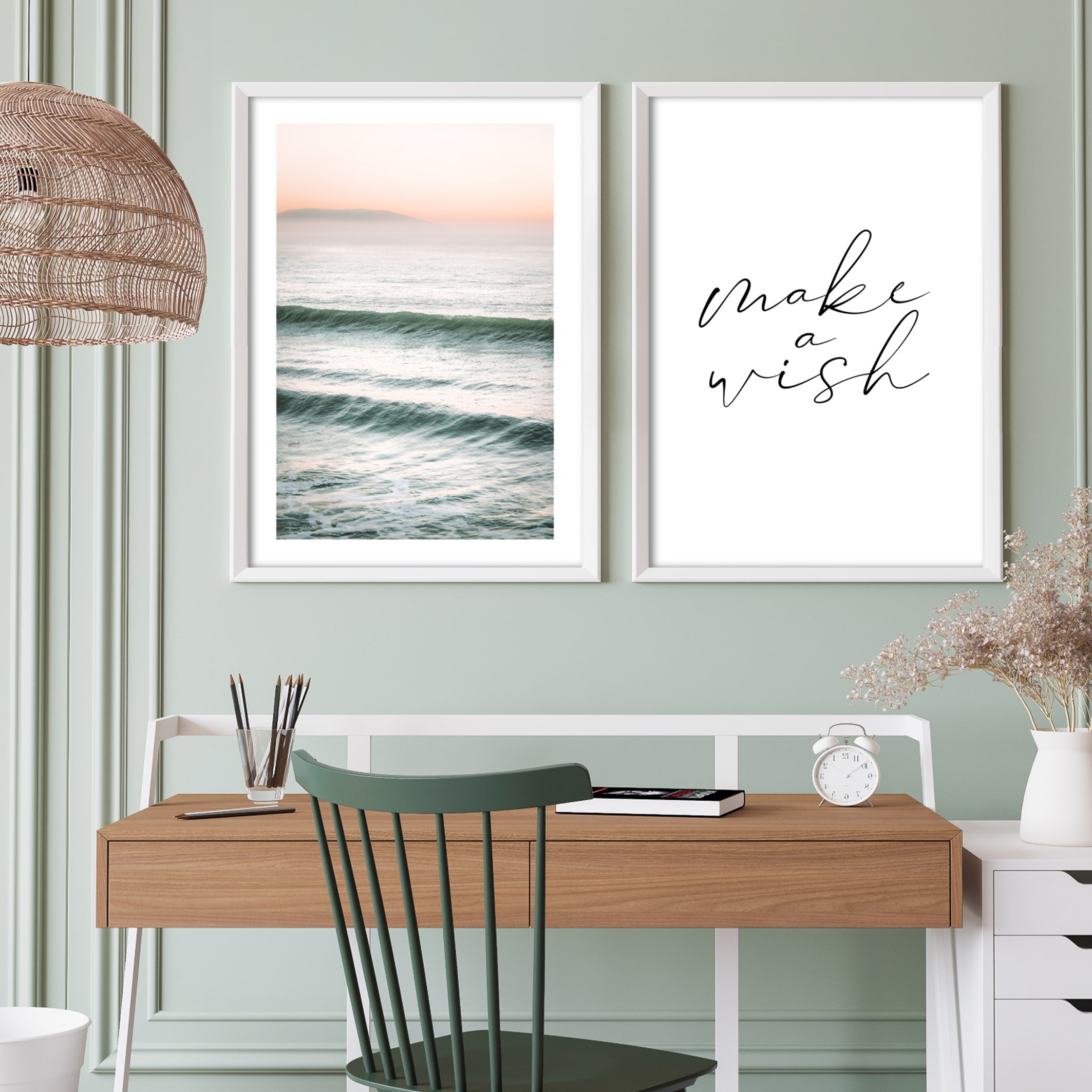 sunrise waves poster print