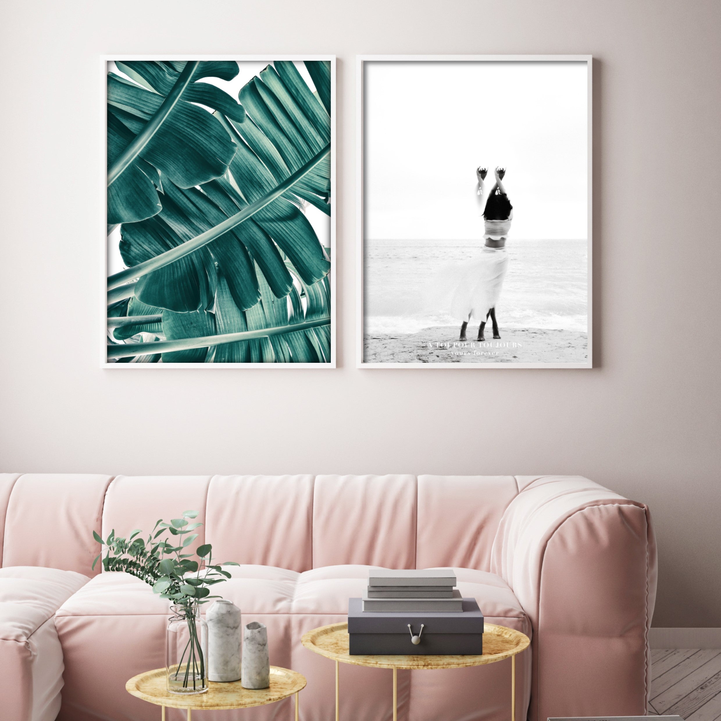 Print poster wall art banana leaves