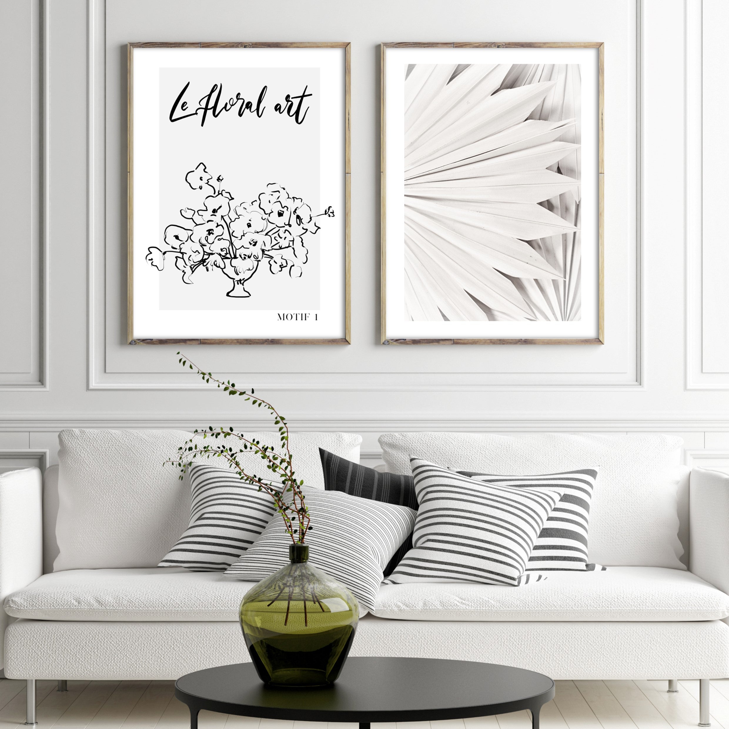 le floral art print poster