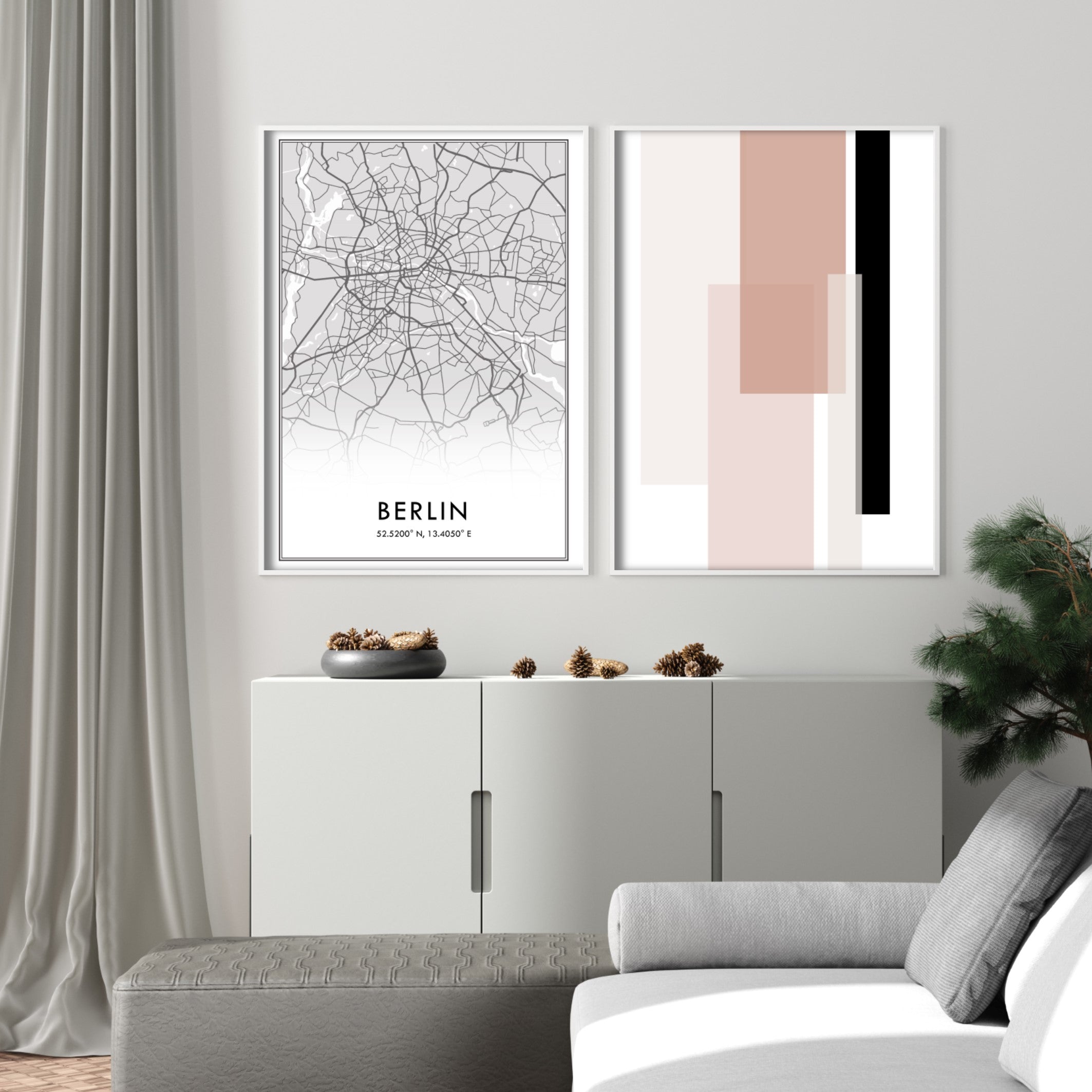 Print poster wall art berlin map