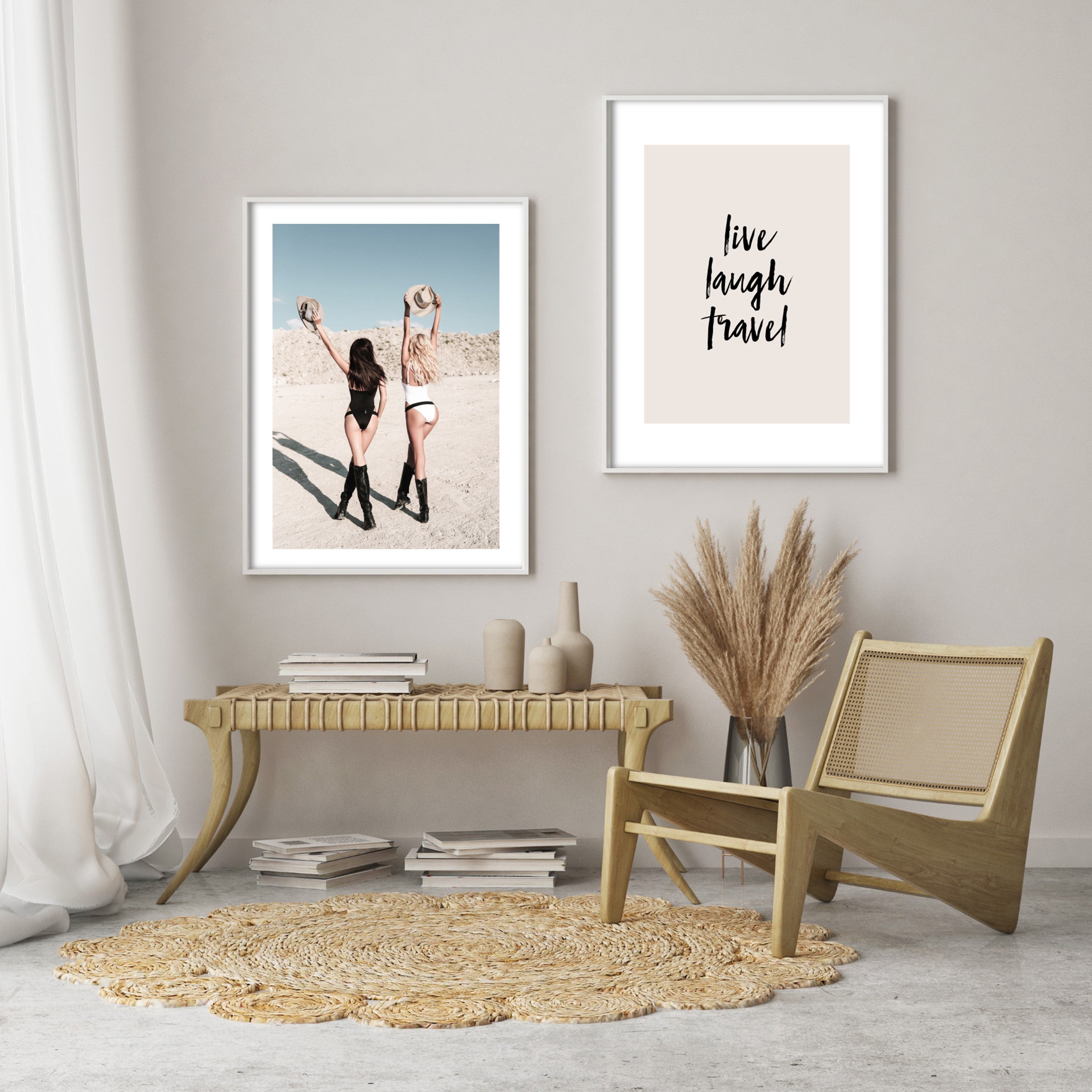 live laugh travel print poster