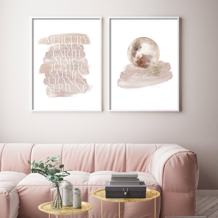 Print poster wall art planets