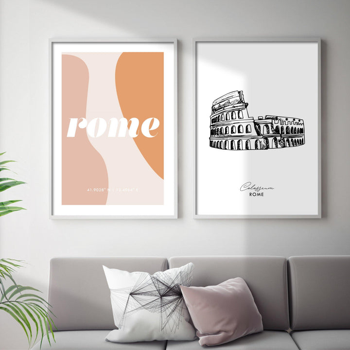 Print poster wall art abstract rome