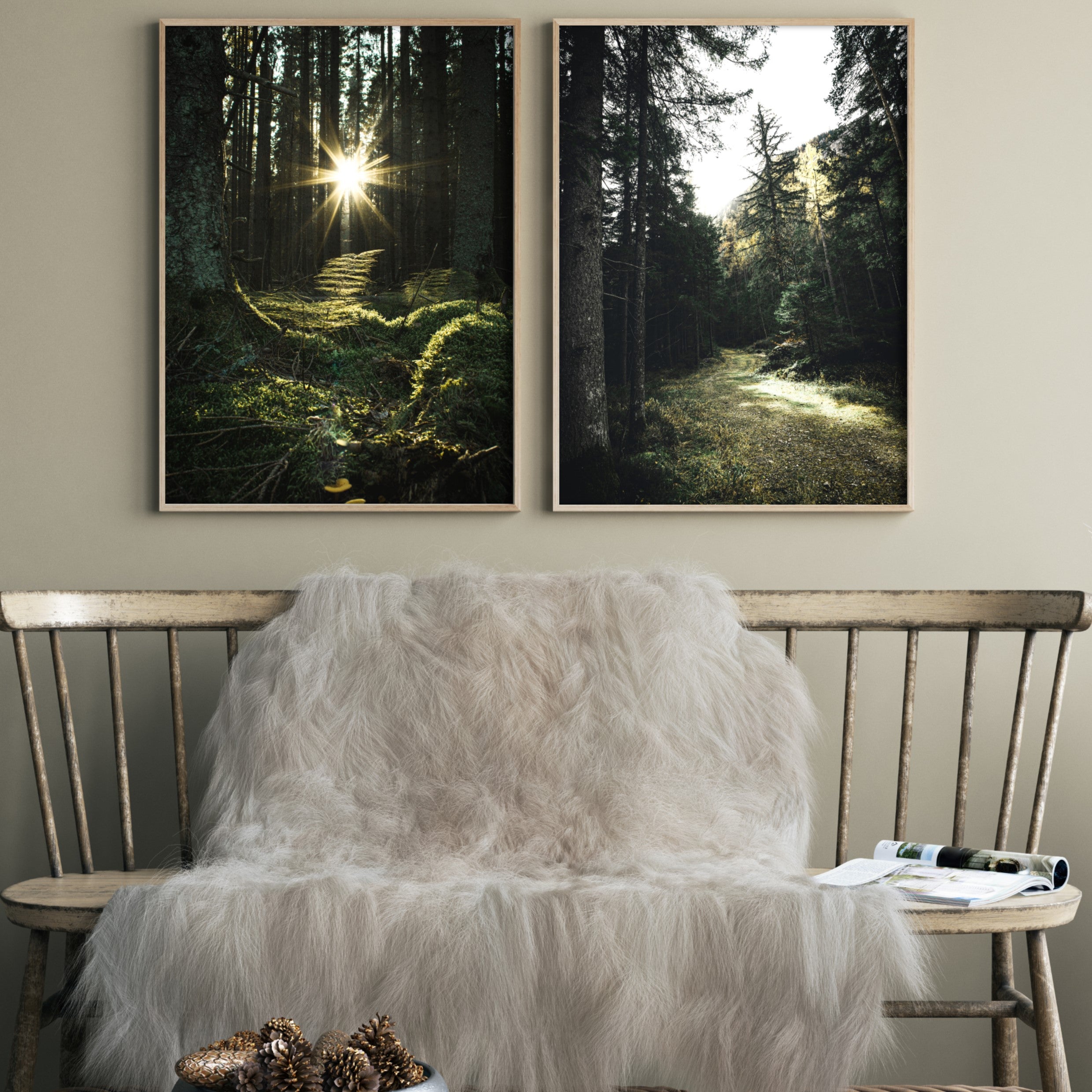 Print poster wall art forest light 1