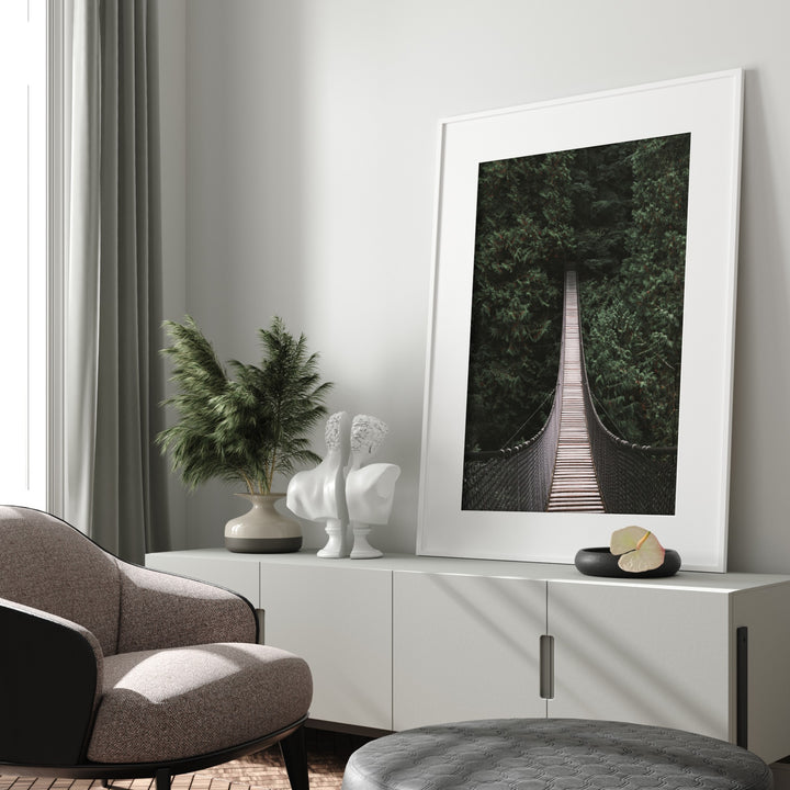 Print poster wall art forest bridge