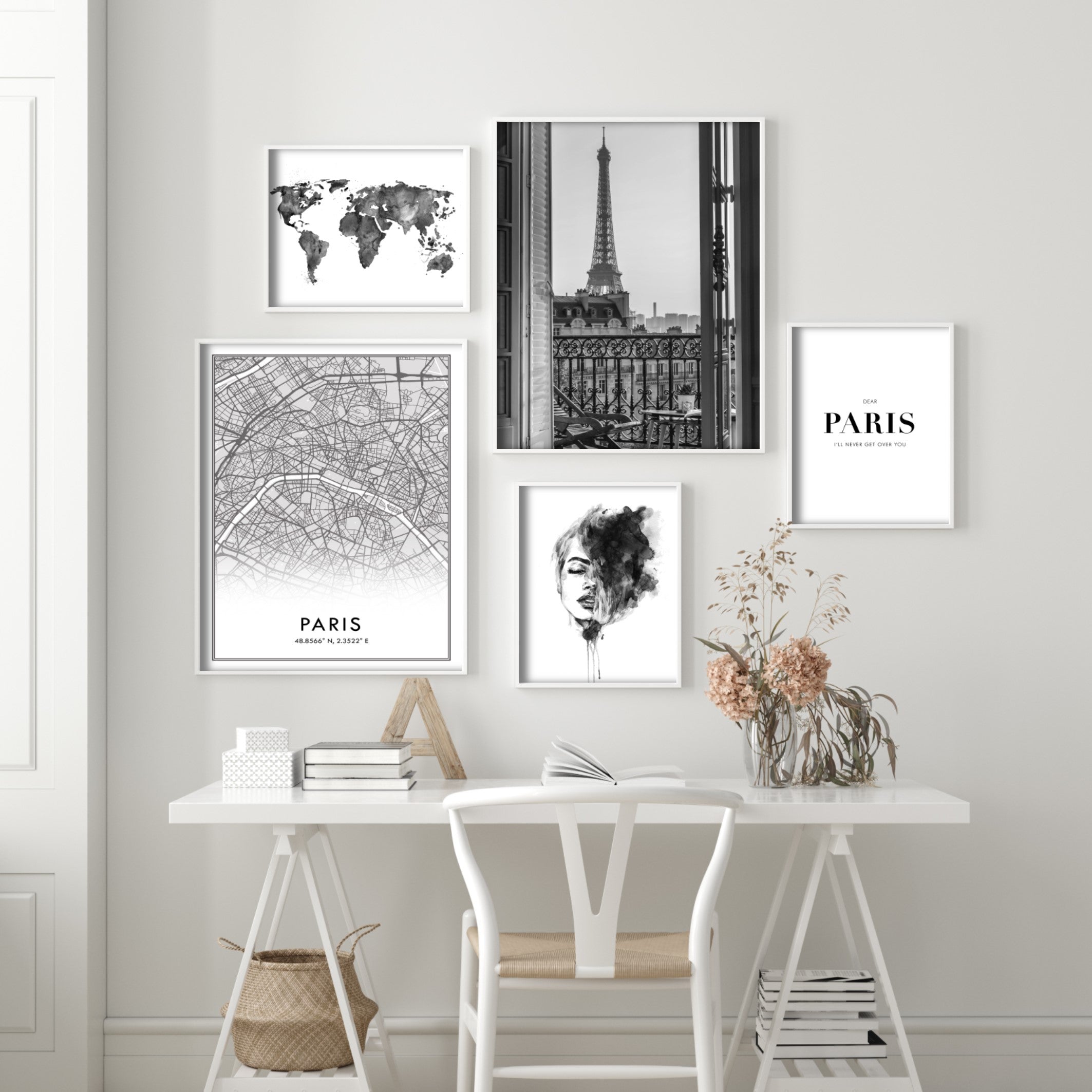 Print poster wall art paris map