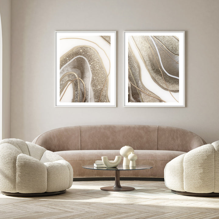 fluid gold wall art