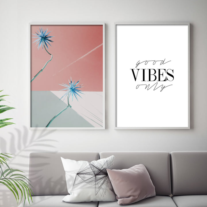 Print poster wall art good vibes only