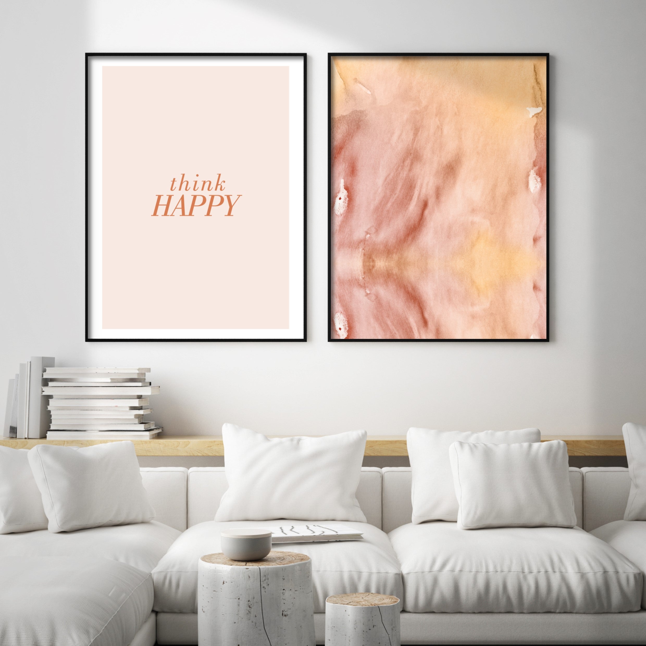 Print poster wall art think happy