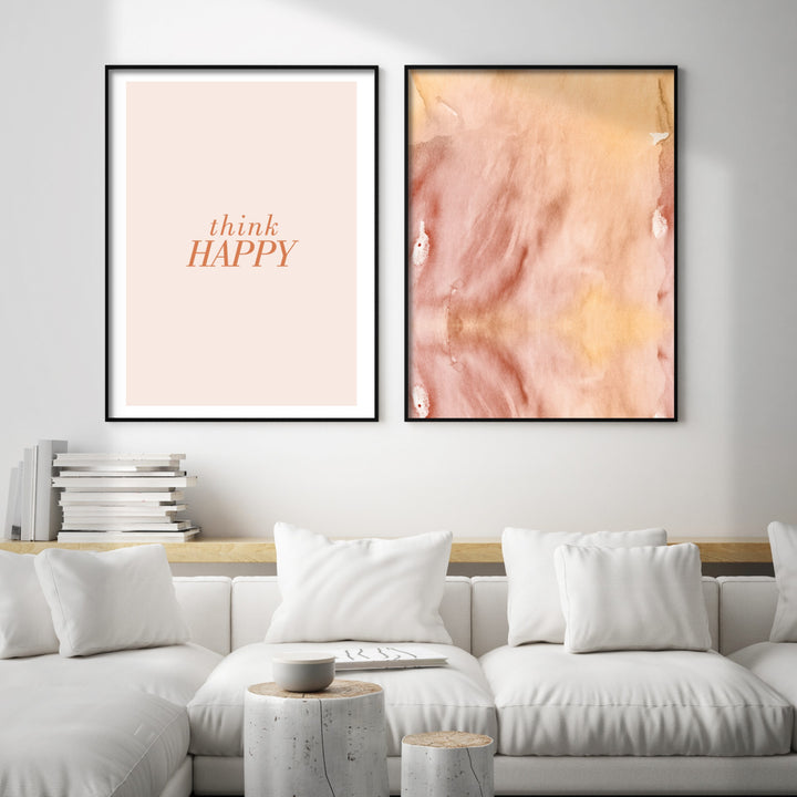 Print poster wall art think happy