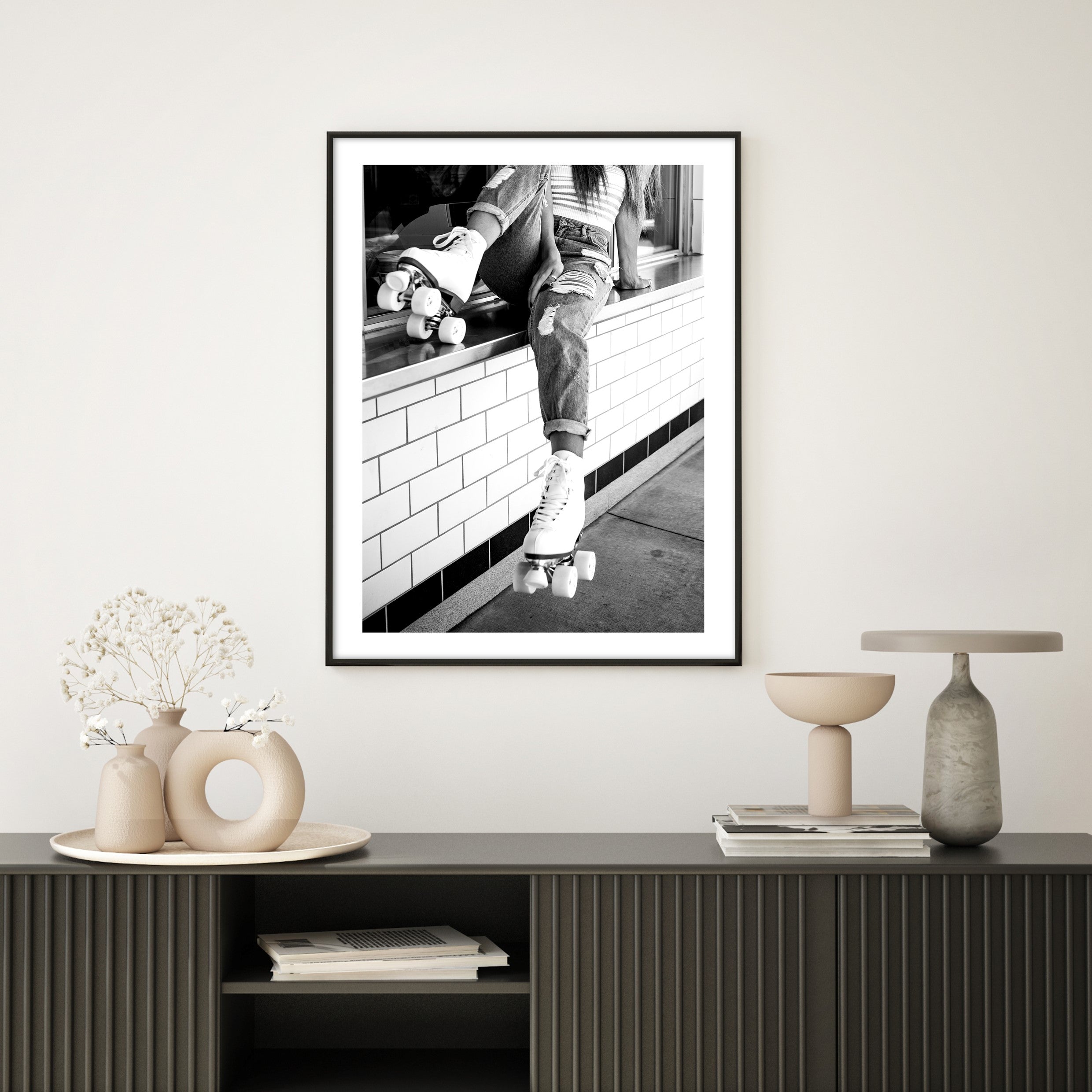 roller skates wall art