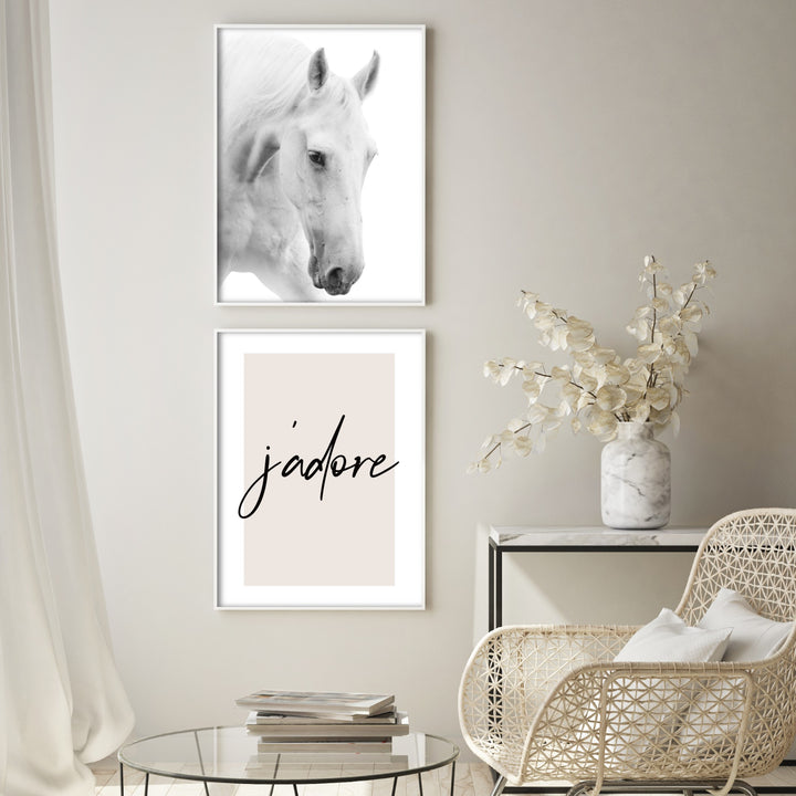 Print poster wall art white horse