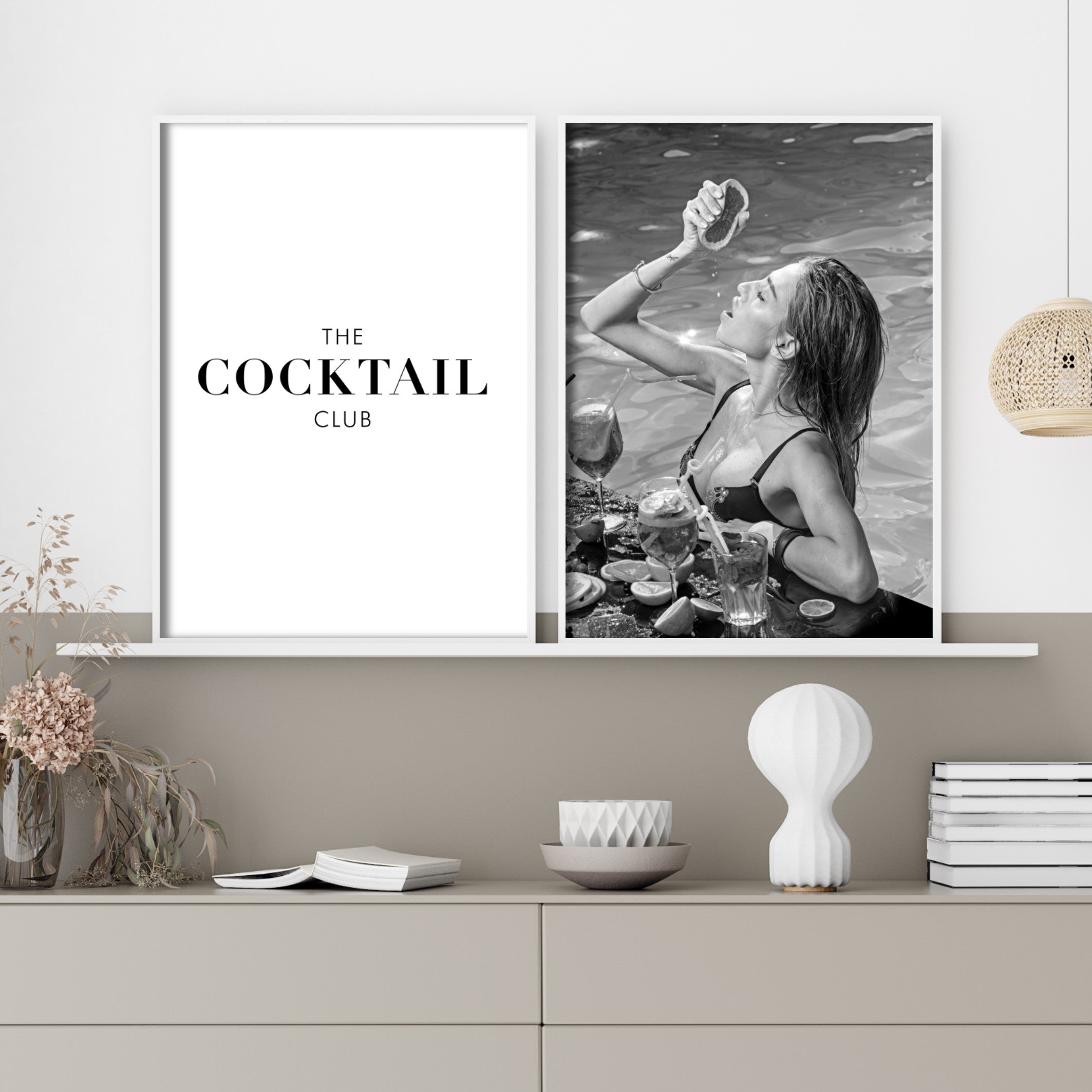 Print poster wall art the cocktail club