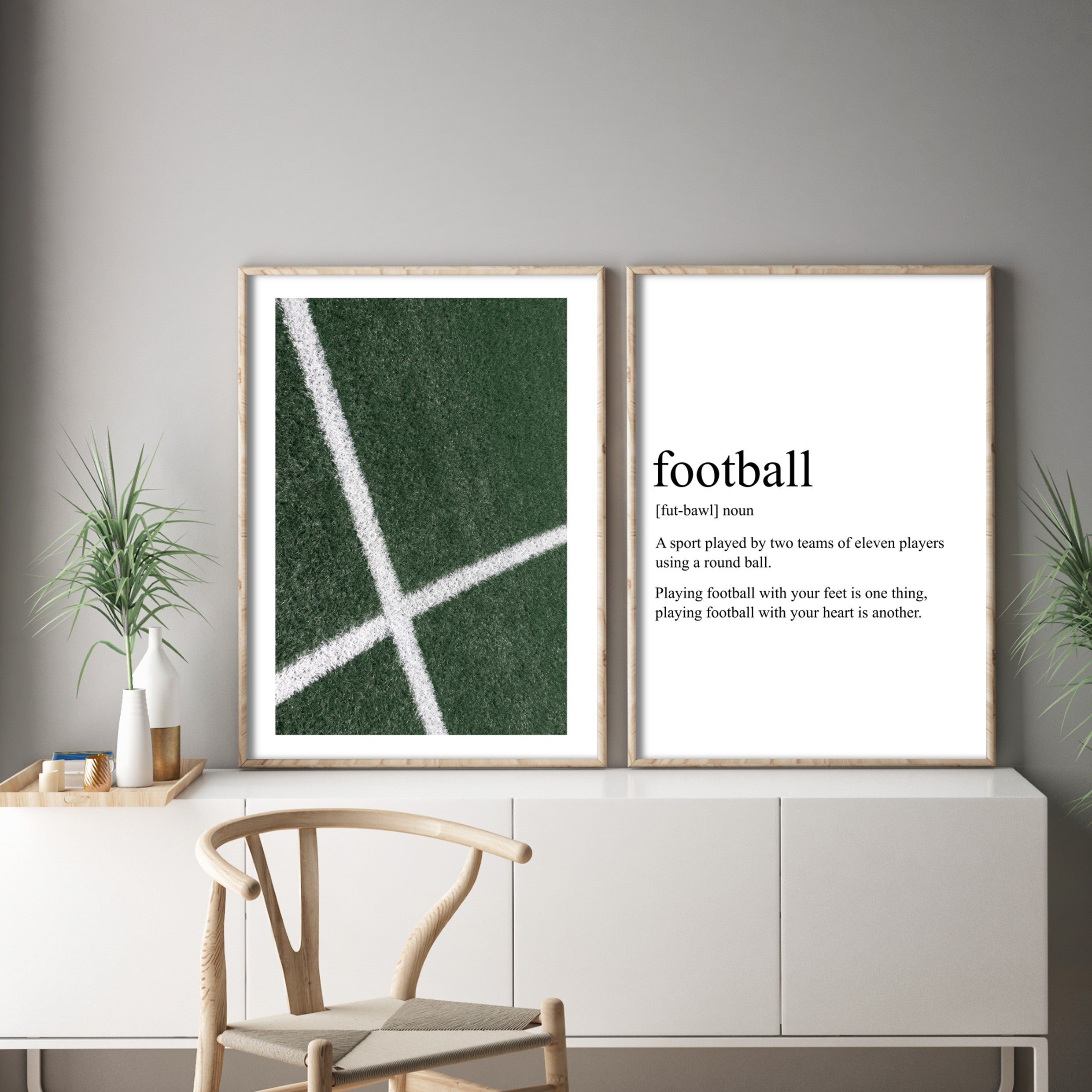 football lines wall art