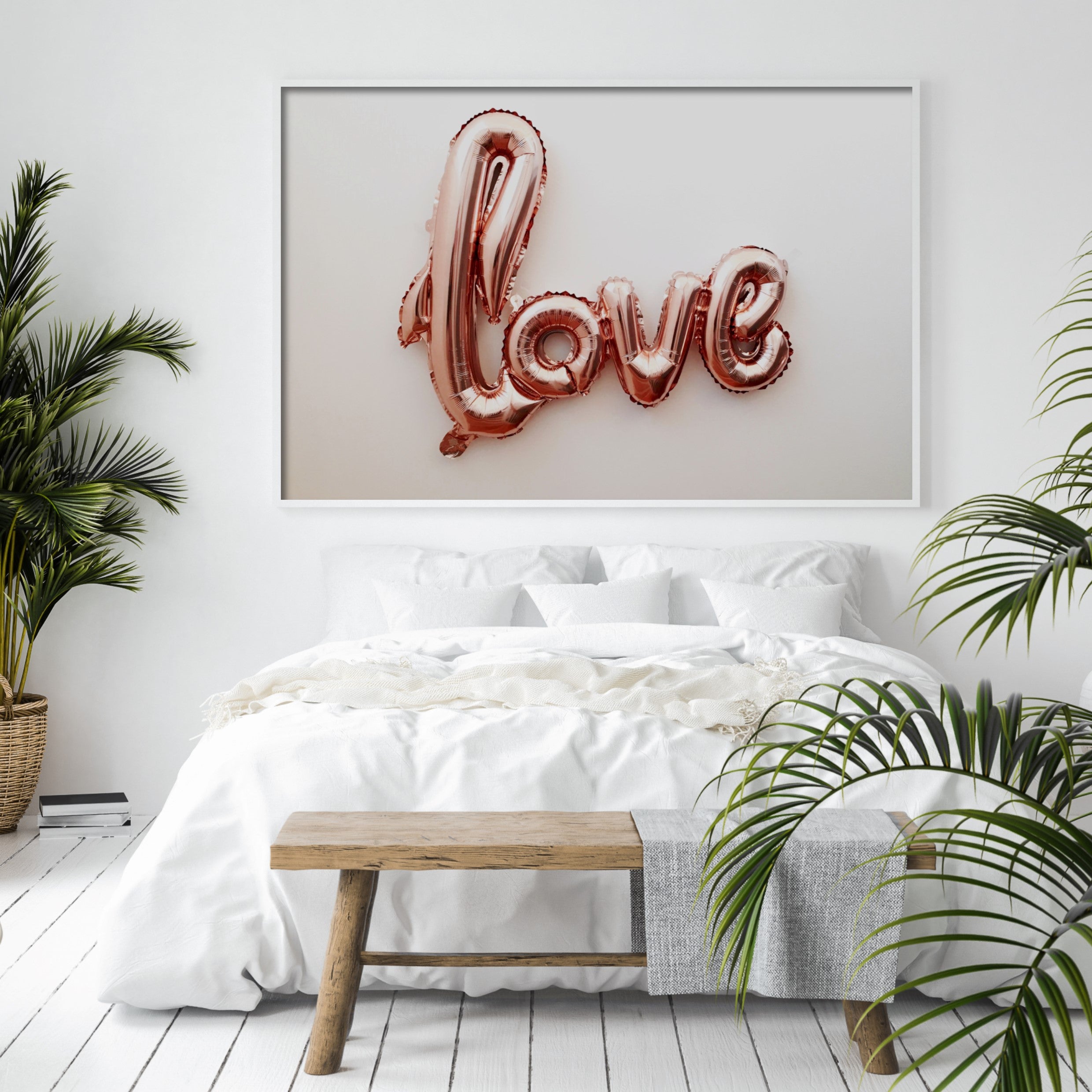 Print poster wall art rose gold love