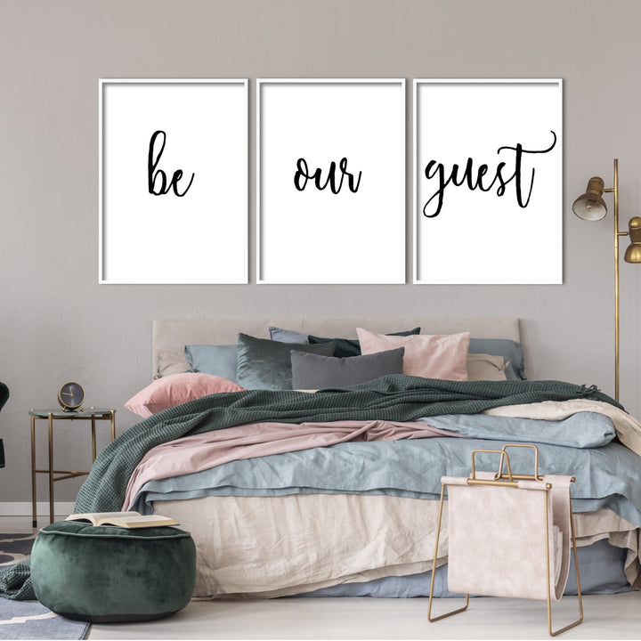 be our guest disney inspired bedroom wall art