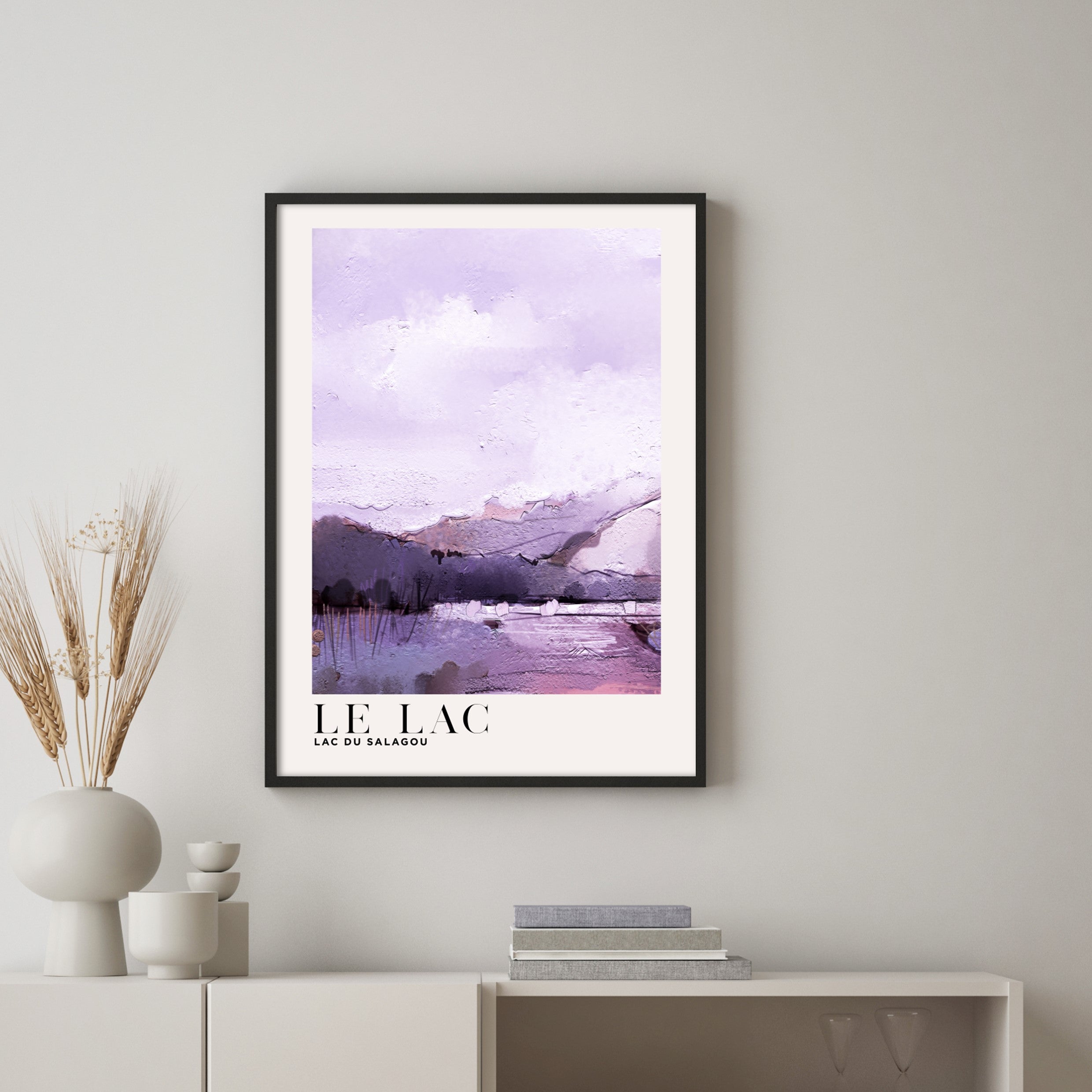 le lac wall art in grey home