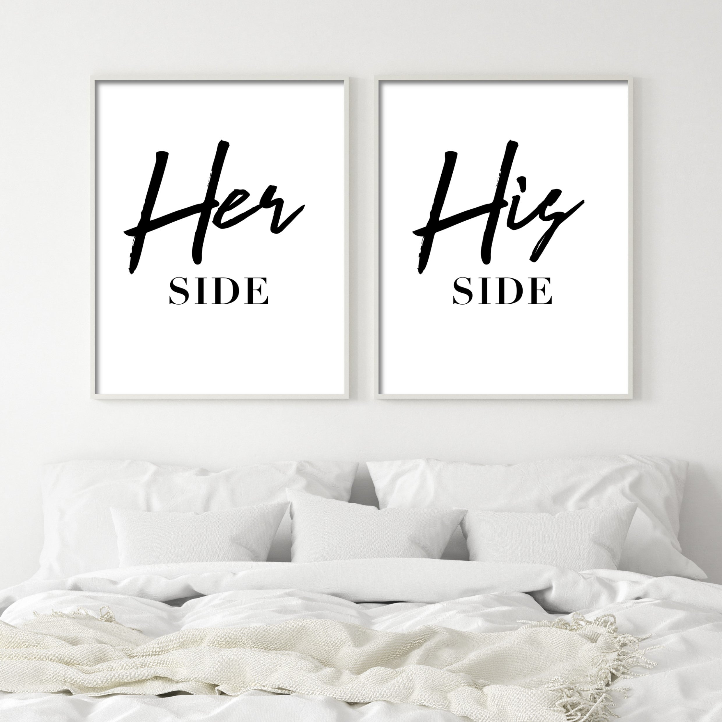 Print poster wall art his side her side