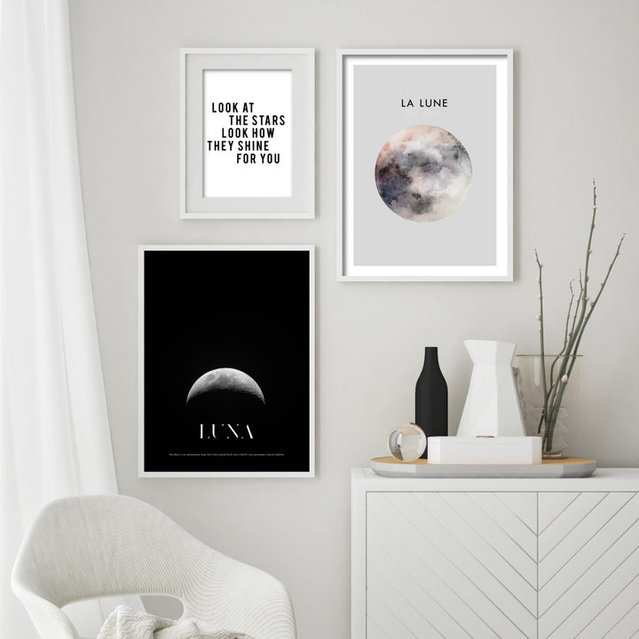 Print poster wall art la lune