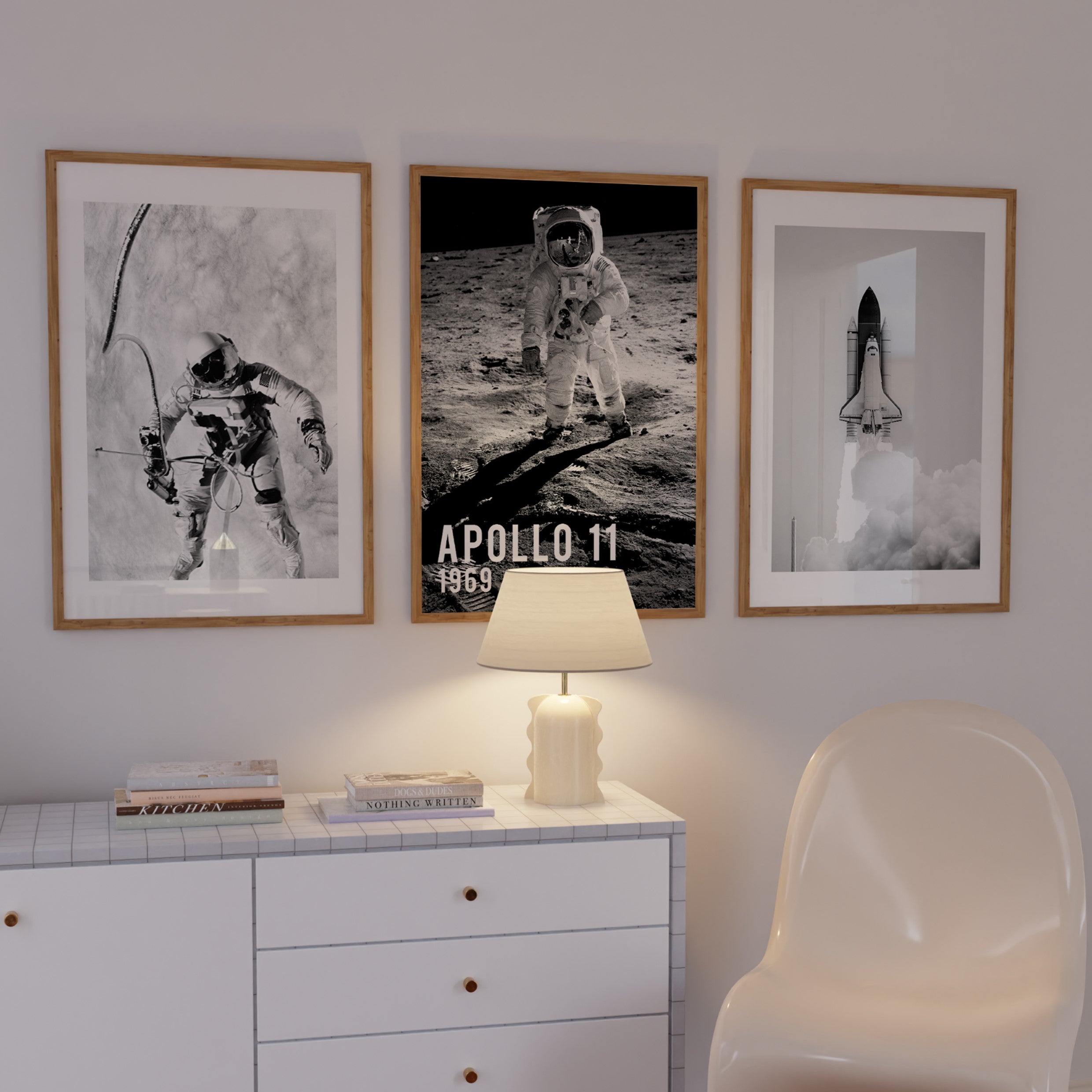 Rocket launch wall art