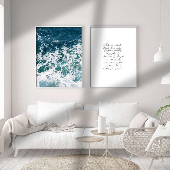 Print poster wall art blue ocean