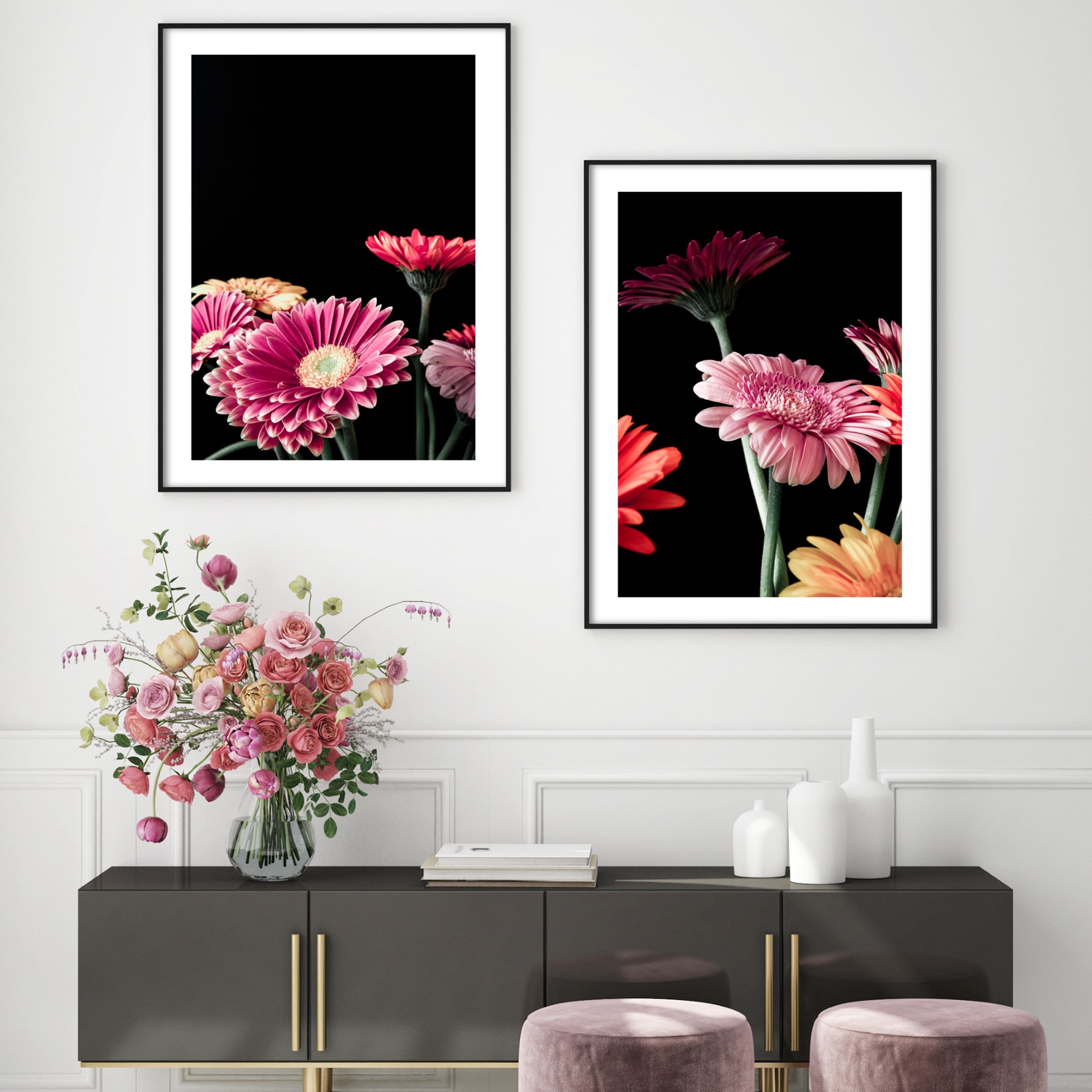 spring flowers print poster