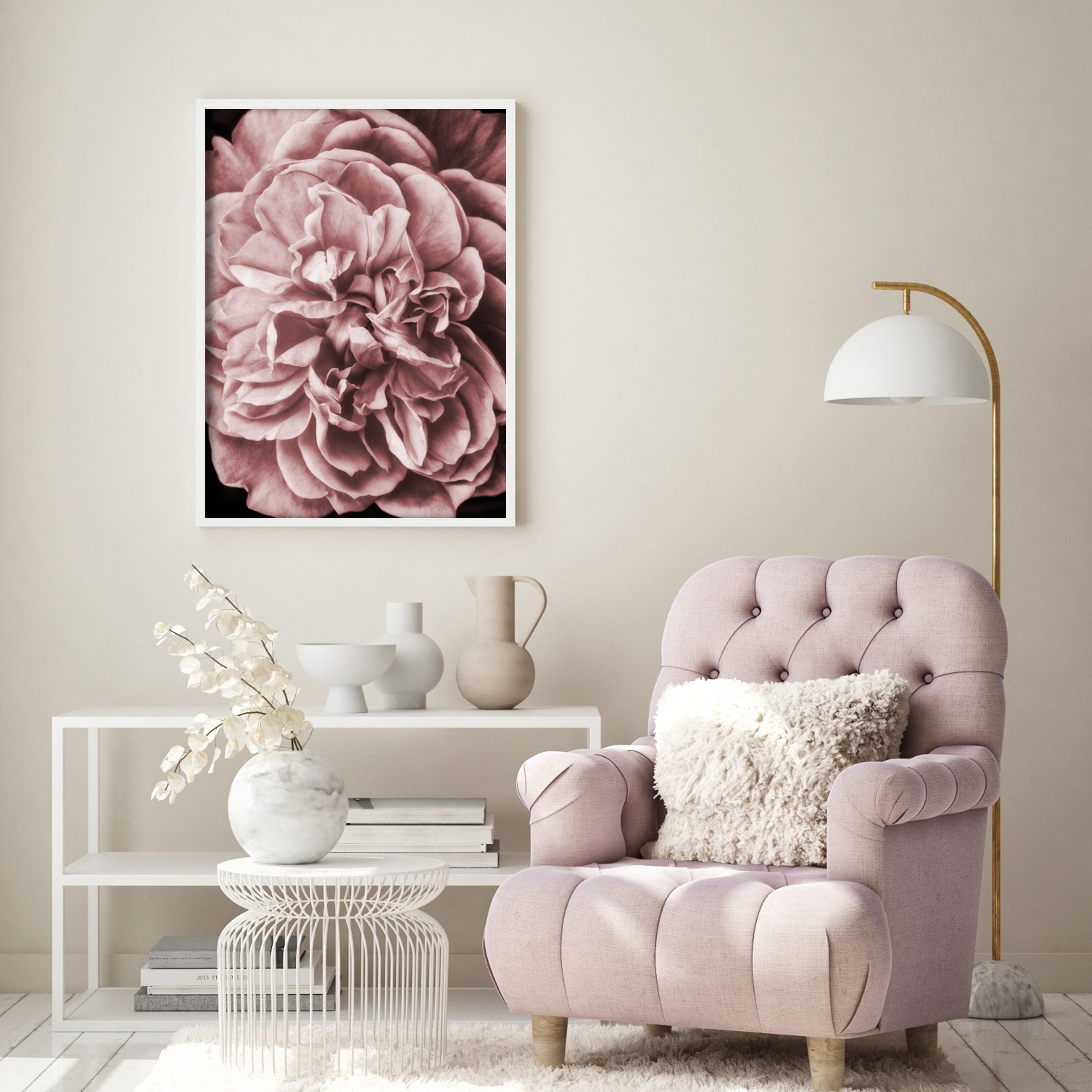 pink blossom wall art