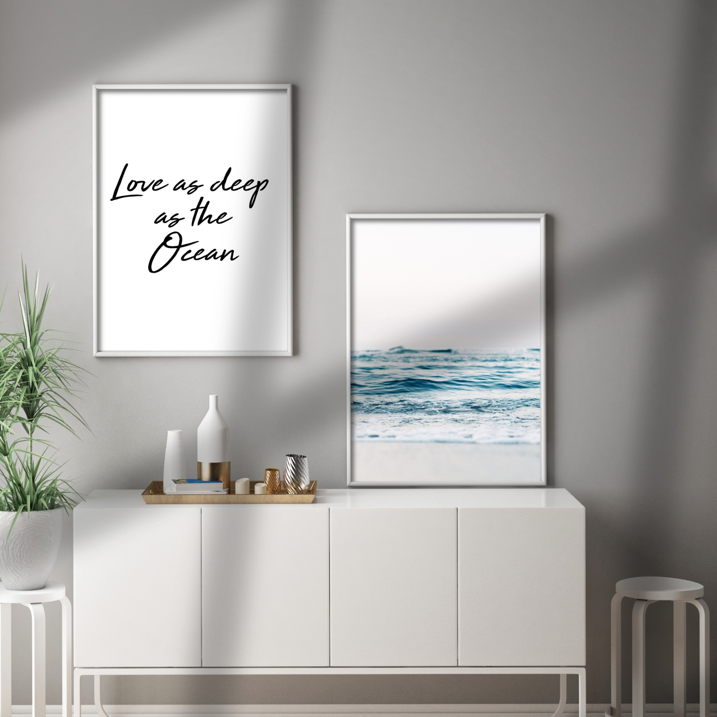 Print poster wall art love as deep as the ocean