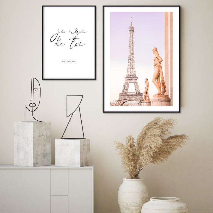 sunset in paris poster