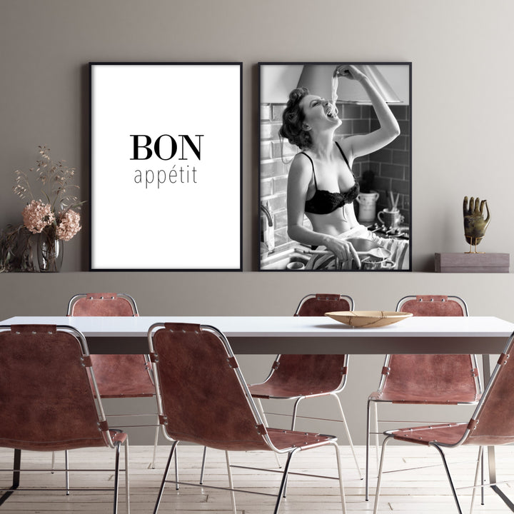 Print poster wall art bon appetit 1