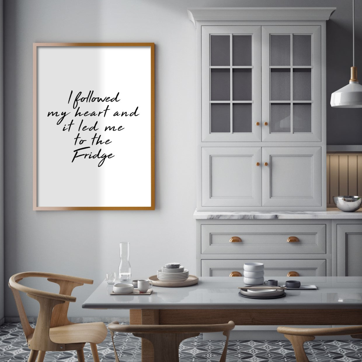 Print poster wall art i followed my heart