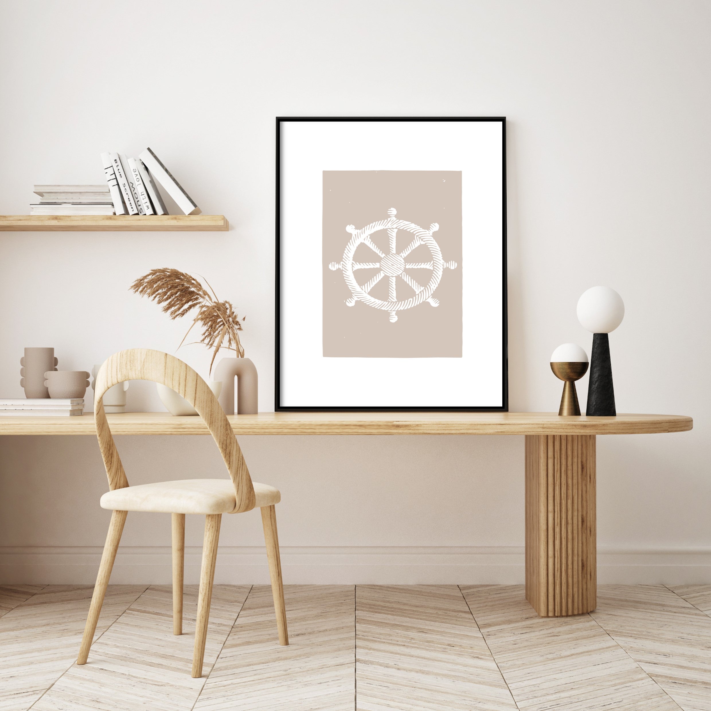 wheel illustration wall art