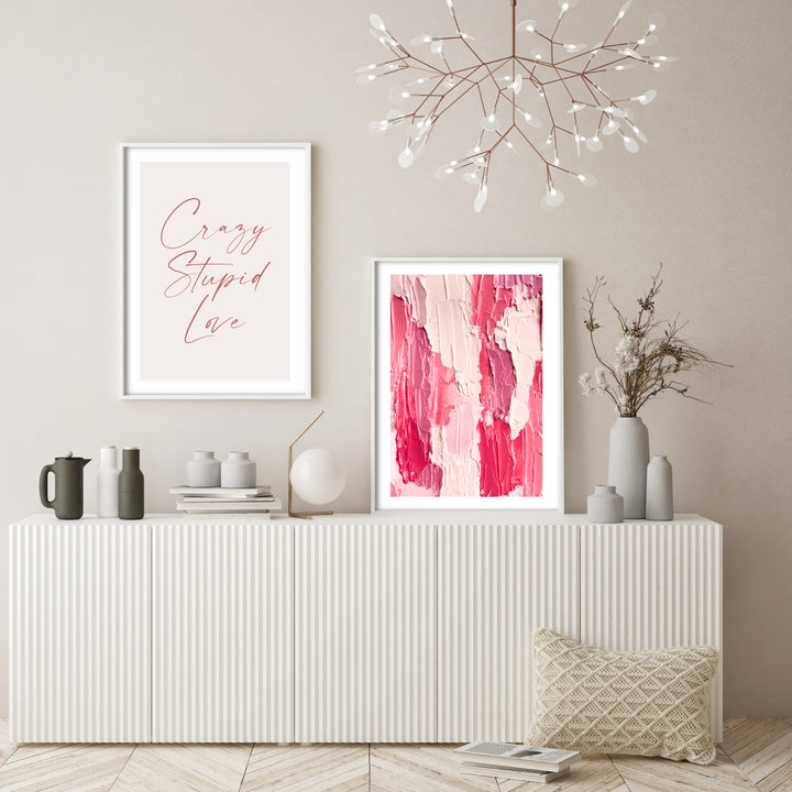 crazy stupid love wall poster in boho interiors