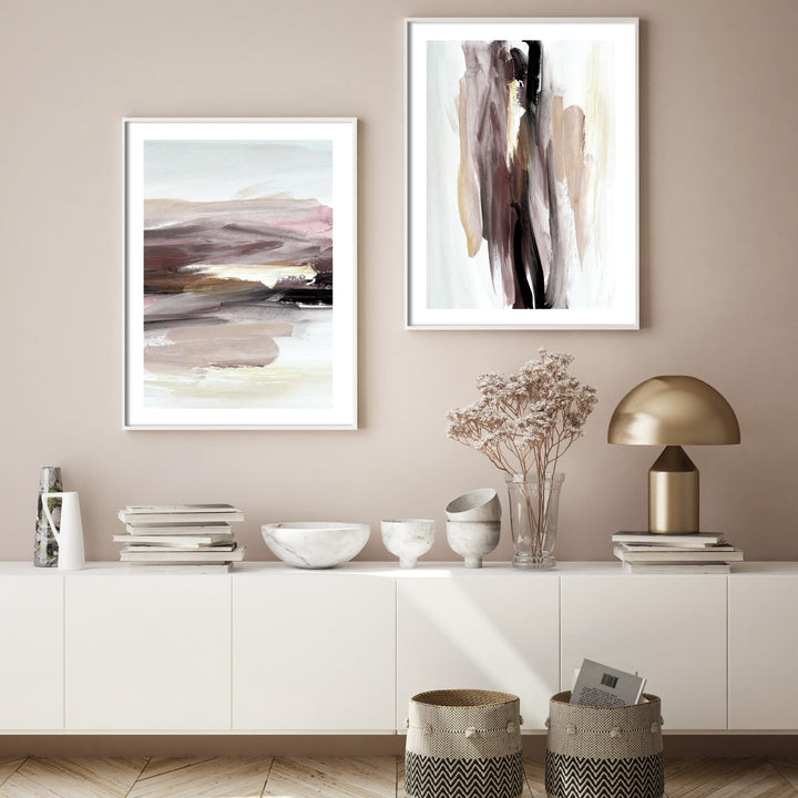 wall prints art work in a modern living room