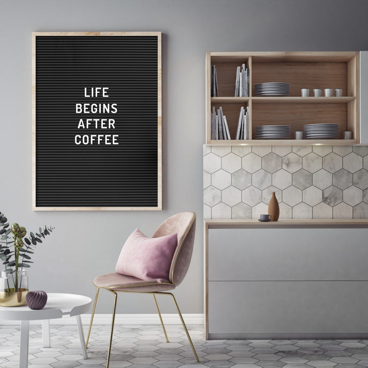 Print poster wall art life begins after coffee