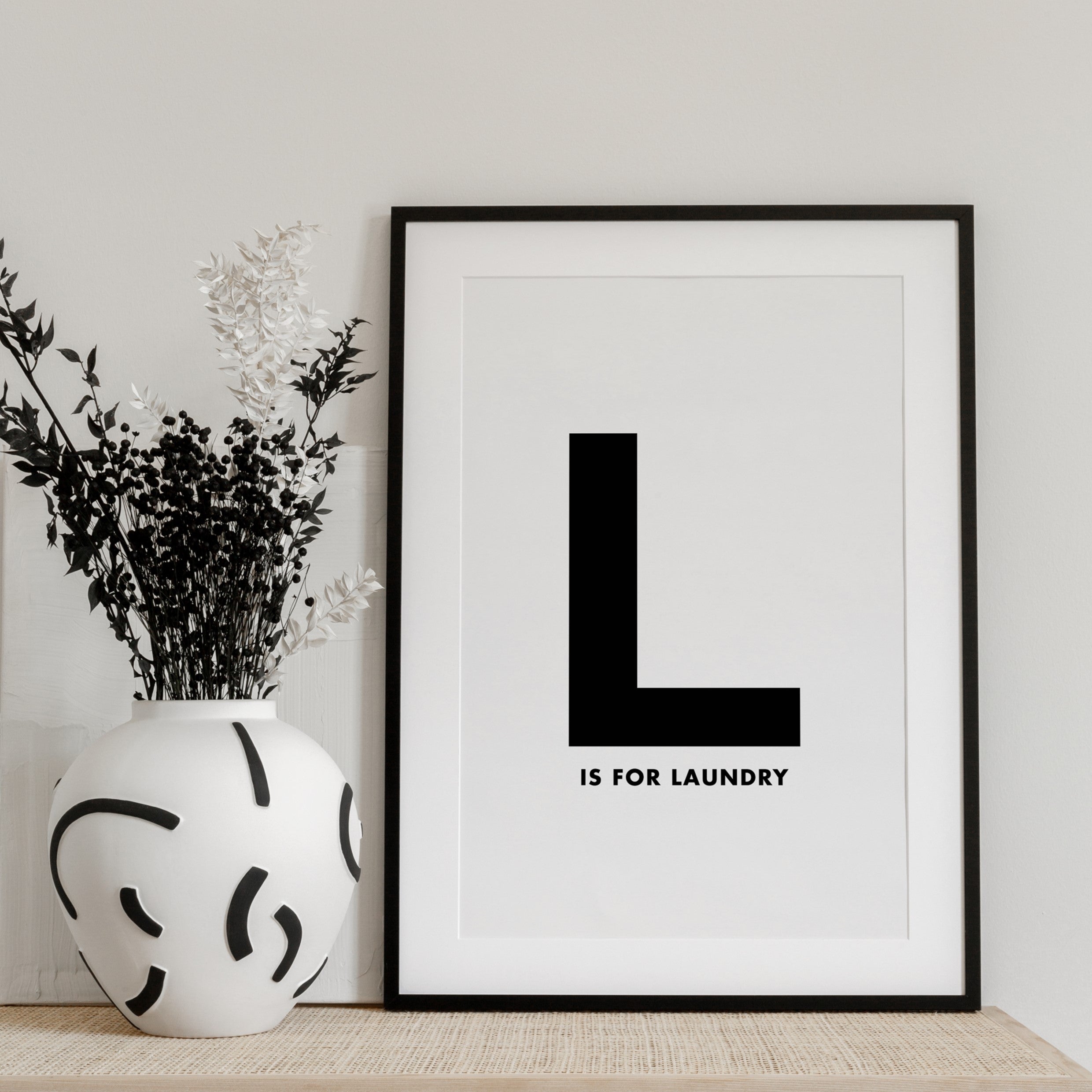 l is for laundry poster