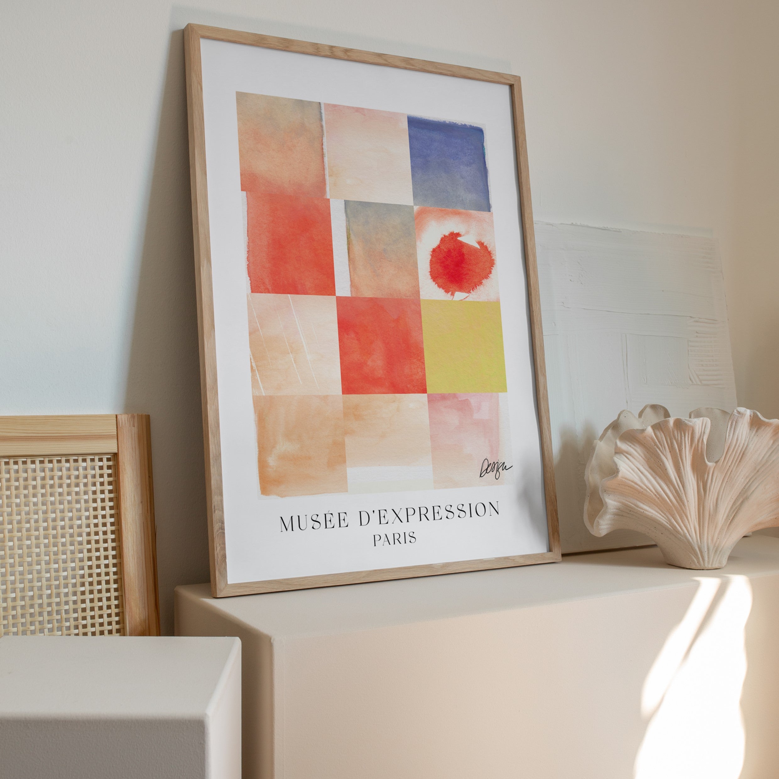 watercolour blocks print